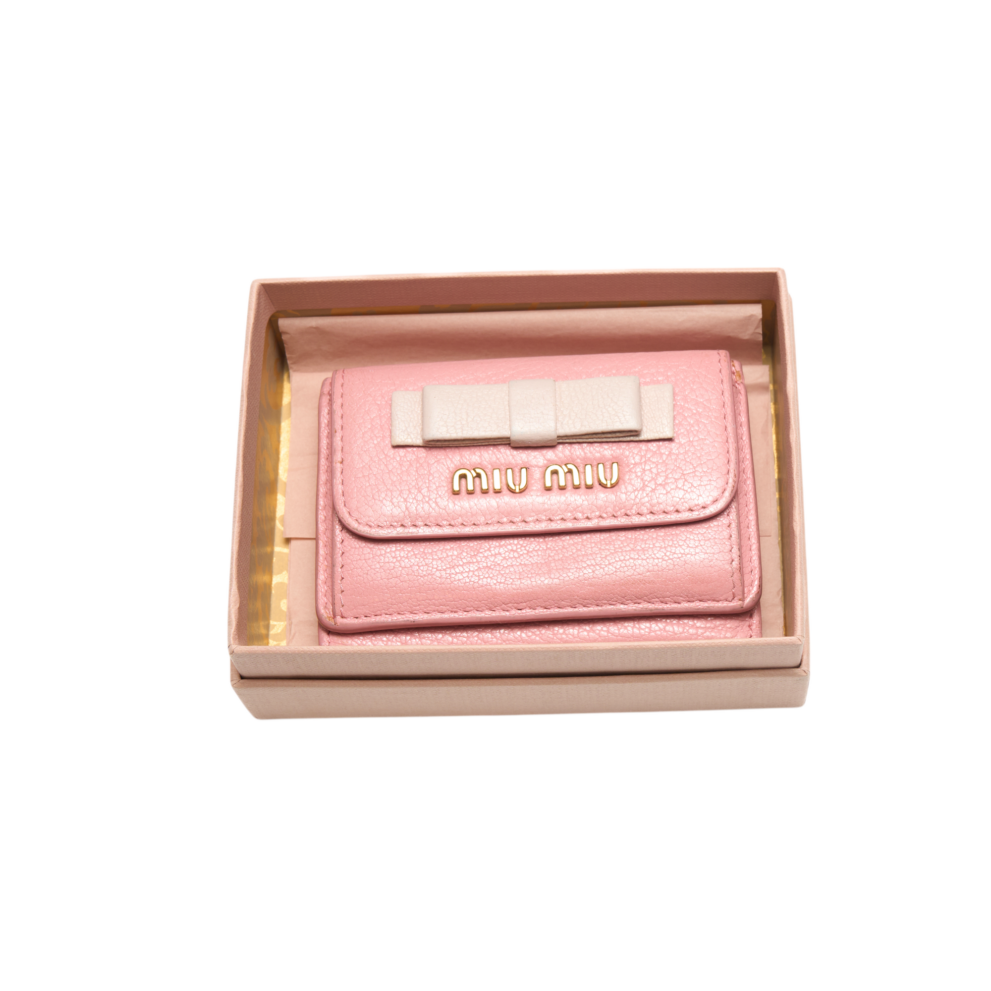 miu miu pink bow wallet