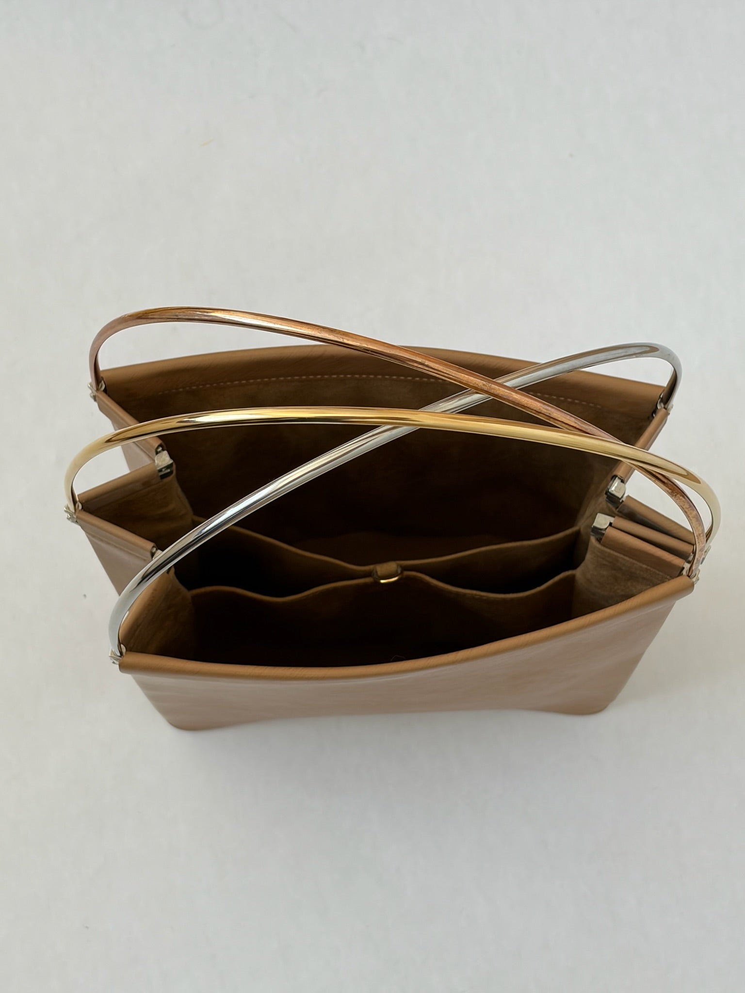 cartier 2000s tan hand bag