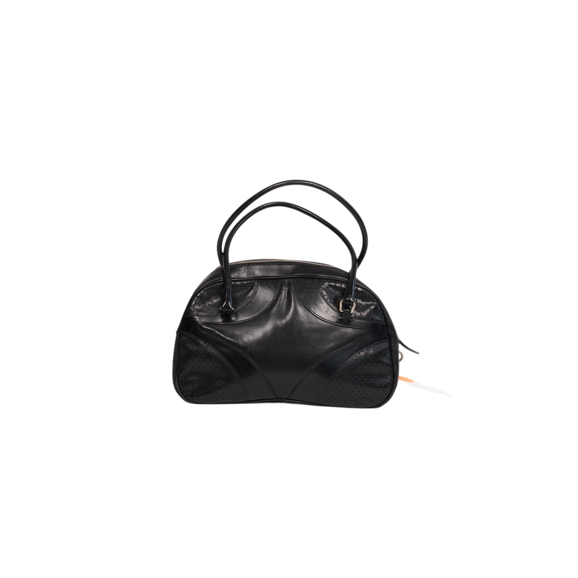prada s/s 2000 full black bowler bag
