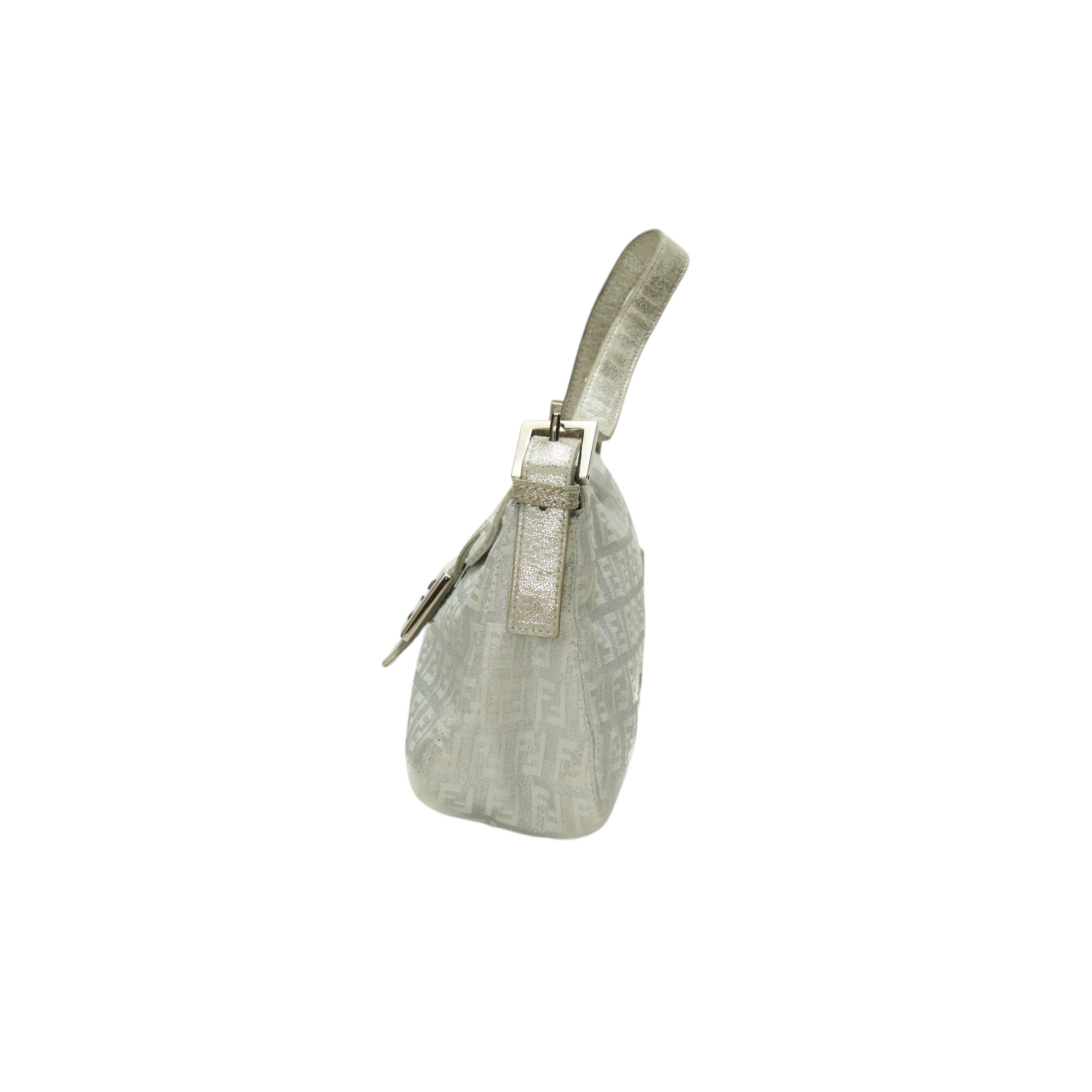 fendi 2000 silver baguette bag