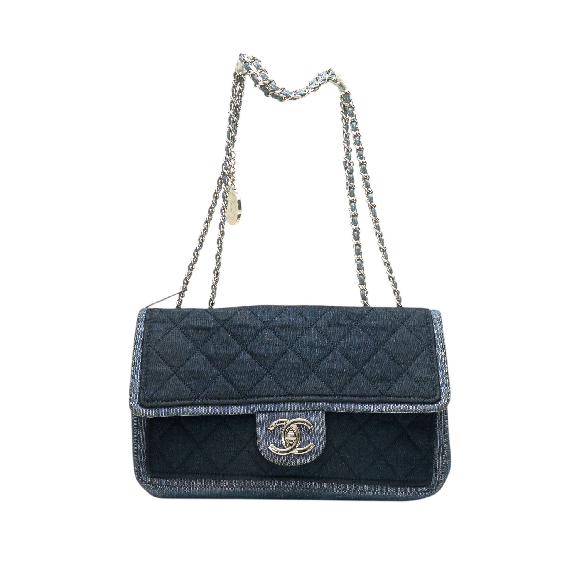 chanel 2014 denim flap bag