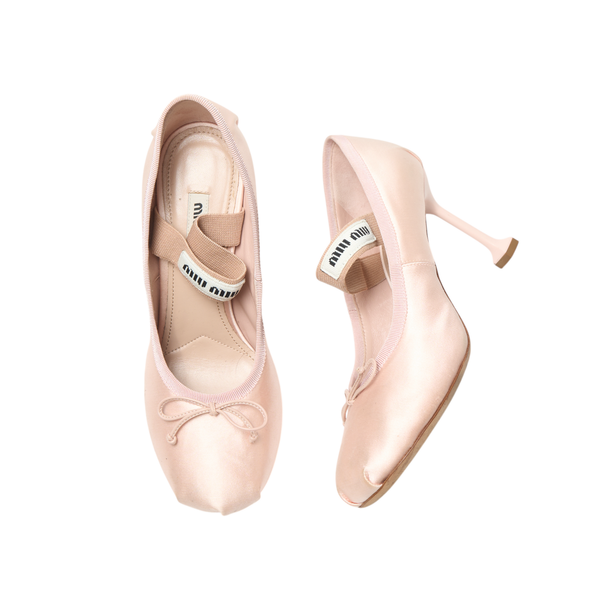 miu miu 2000s pink ballet heels