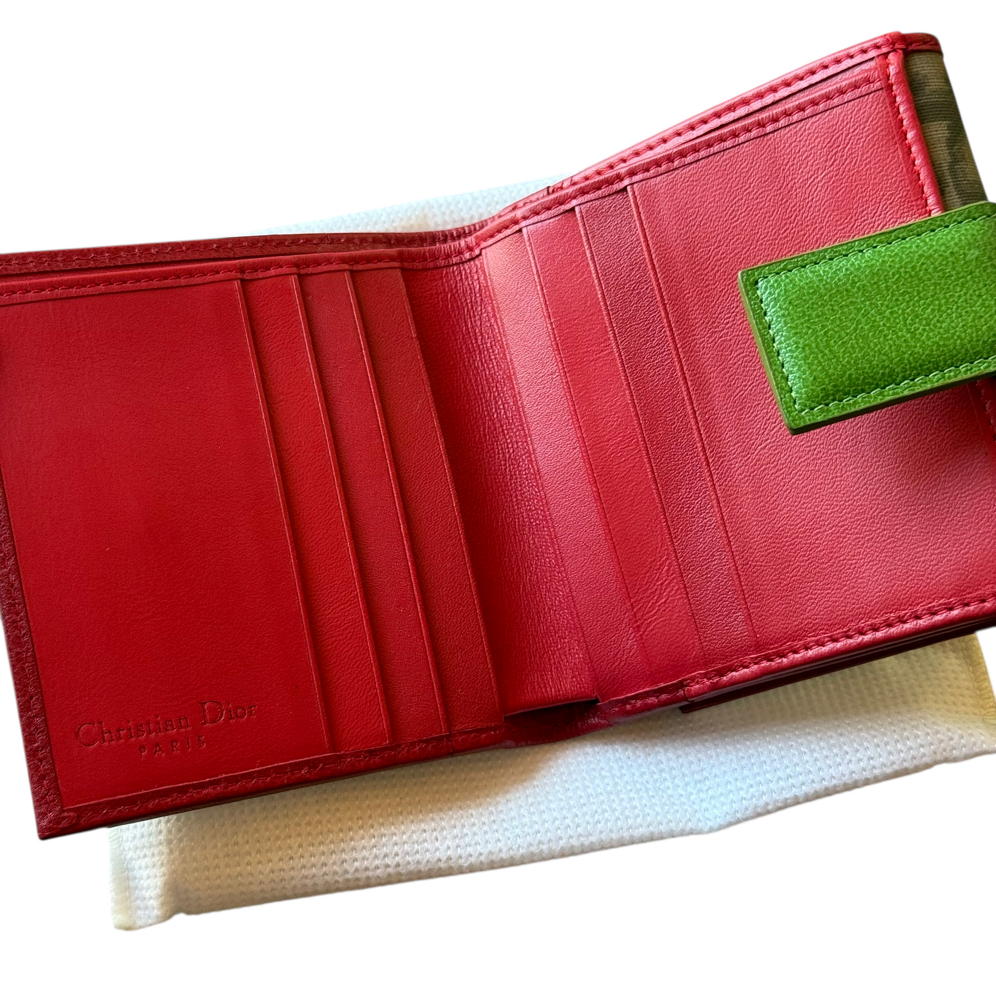christian dior 2000s rasta wallet