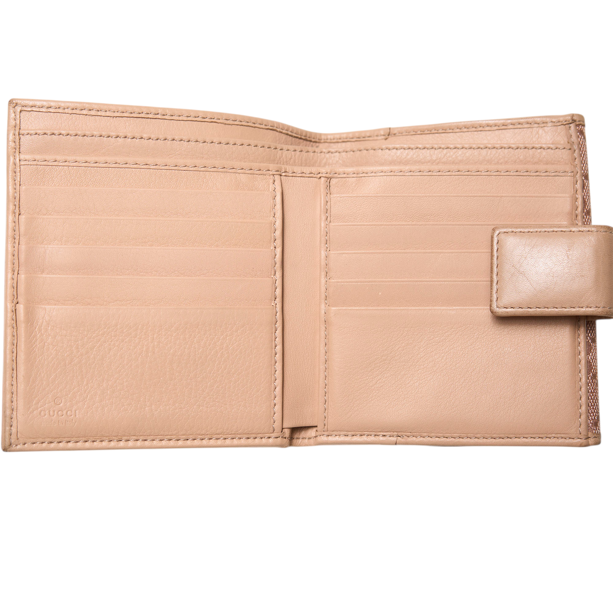 gucci 2000s tan heart wallet