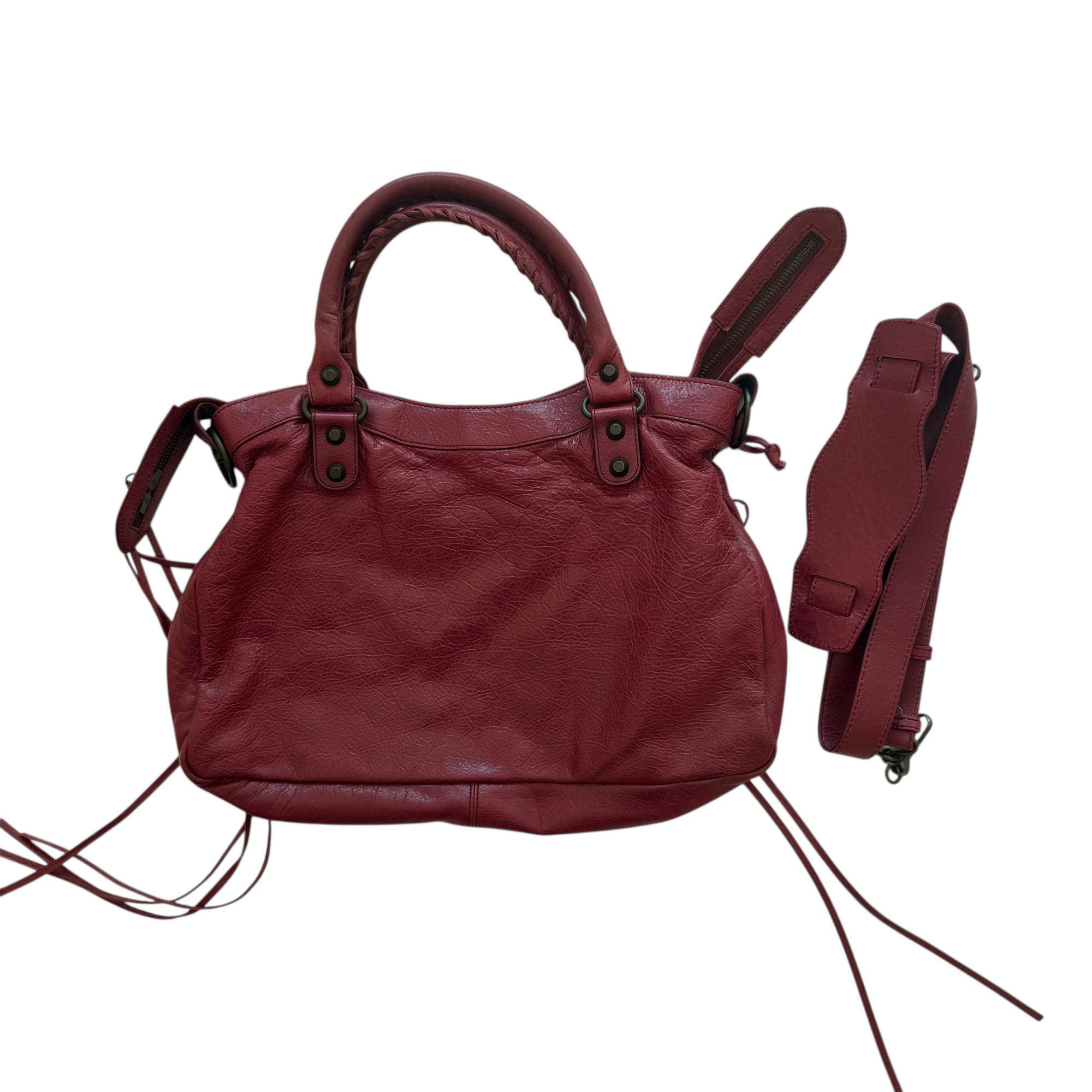 balenciaga 2000s red city bag