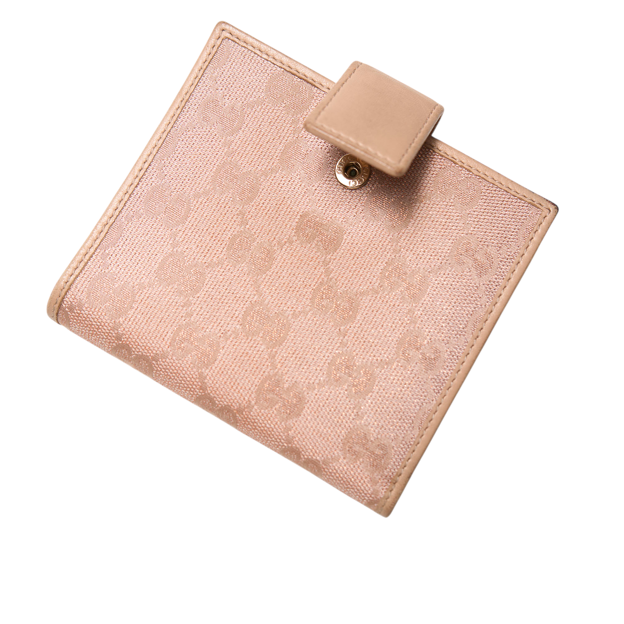 gucci 2000s tan heart wallet