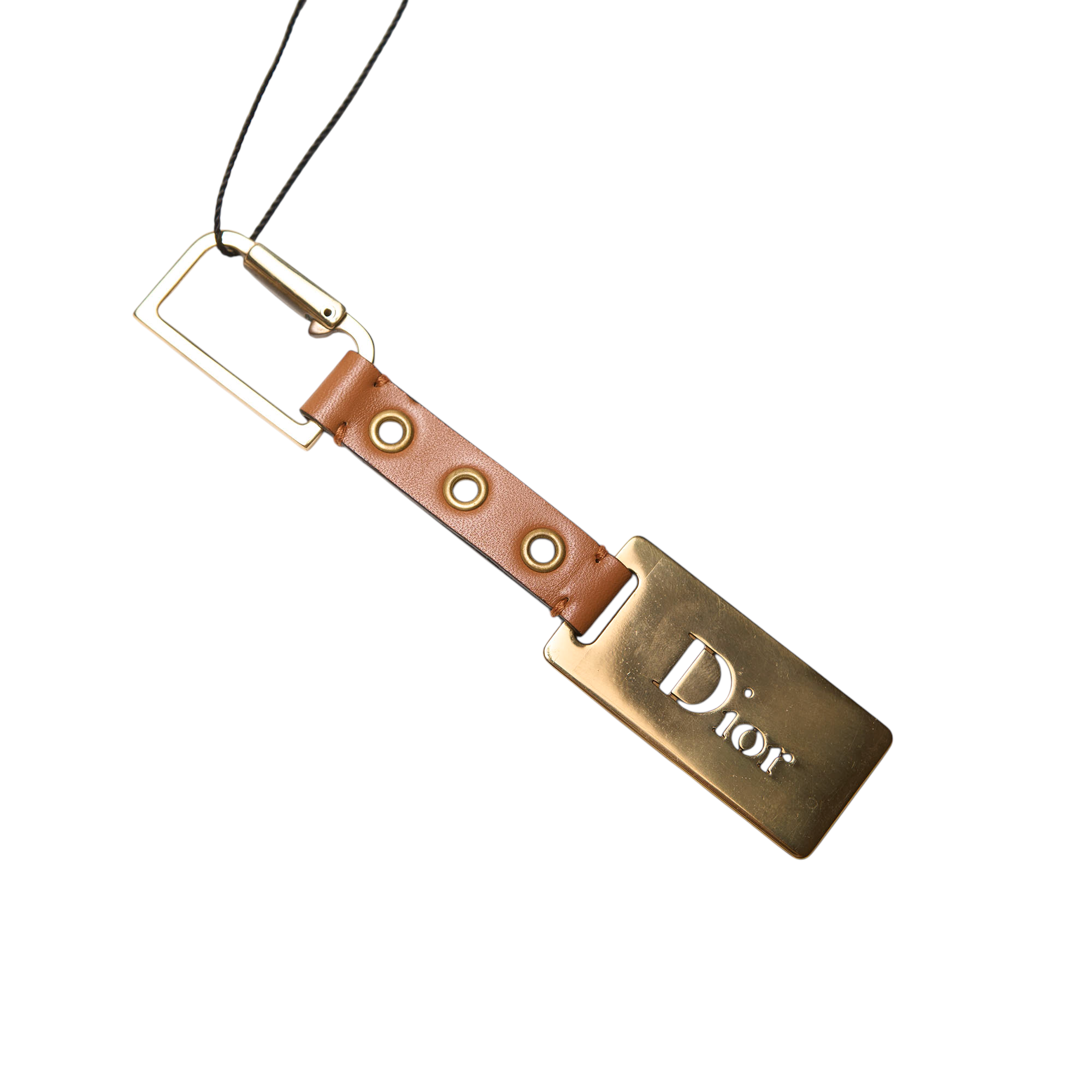 christian dior 2000s brown keychain