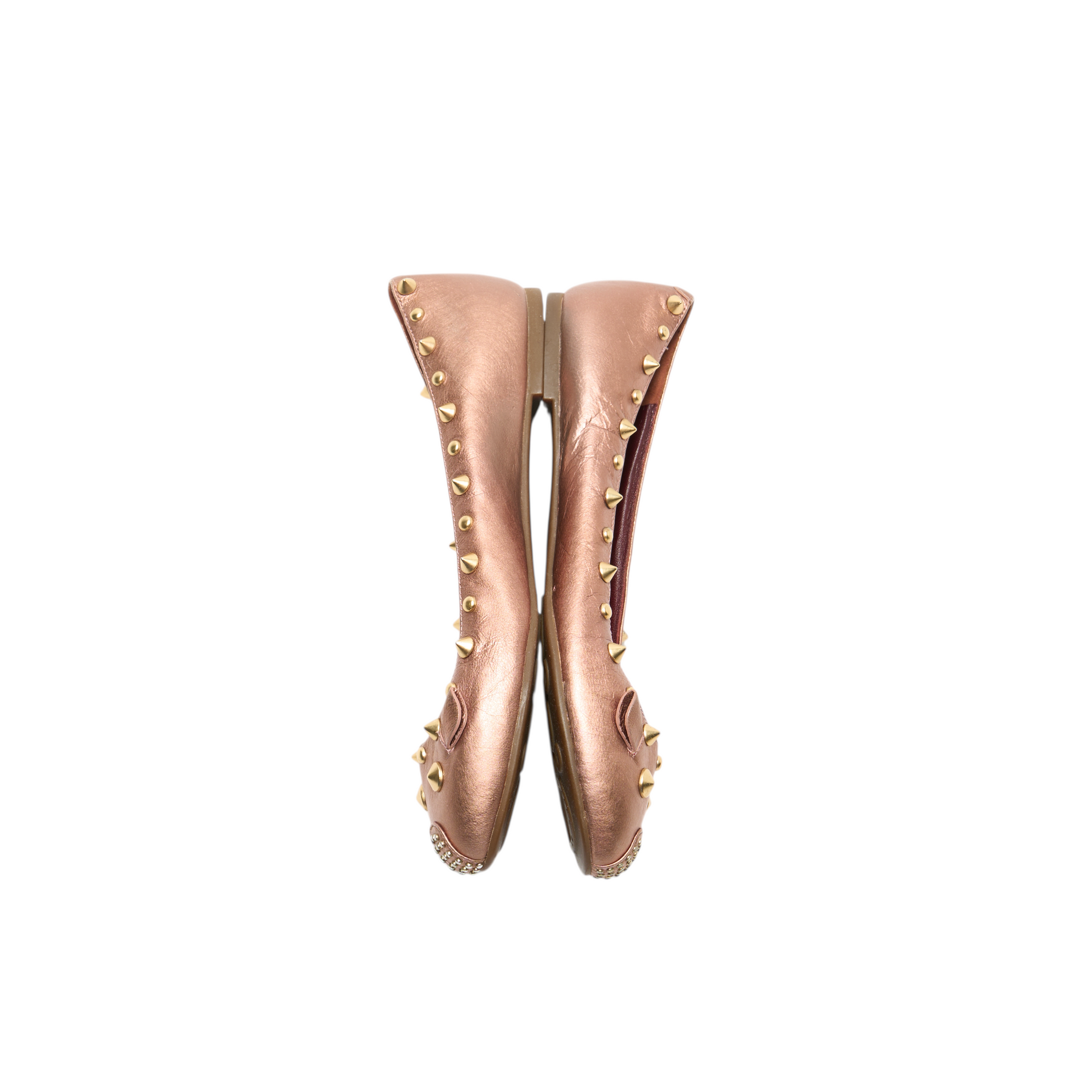 marc jacobs 2000s rose gold mouse flats
