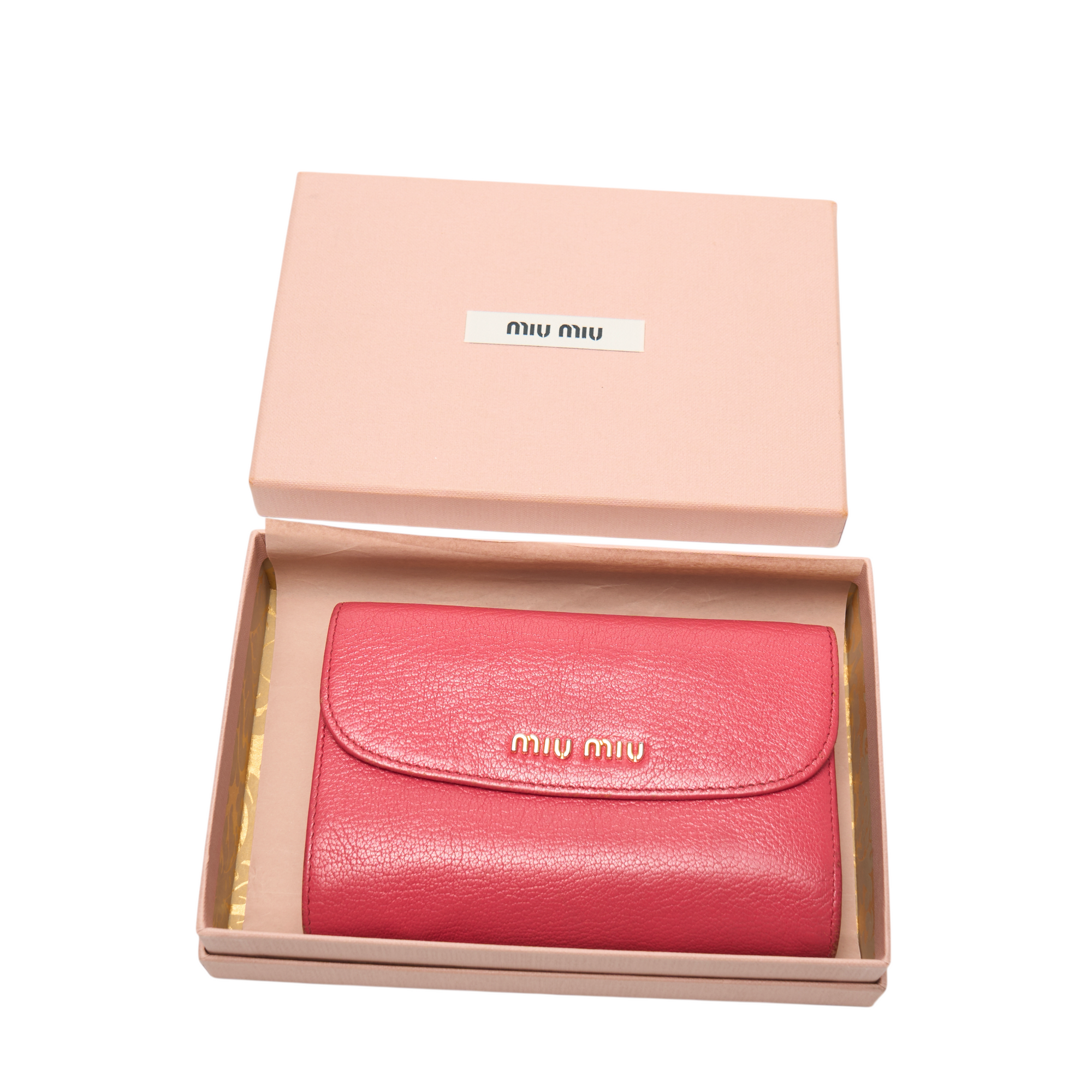 miu miu peach pink wallet