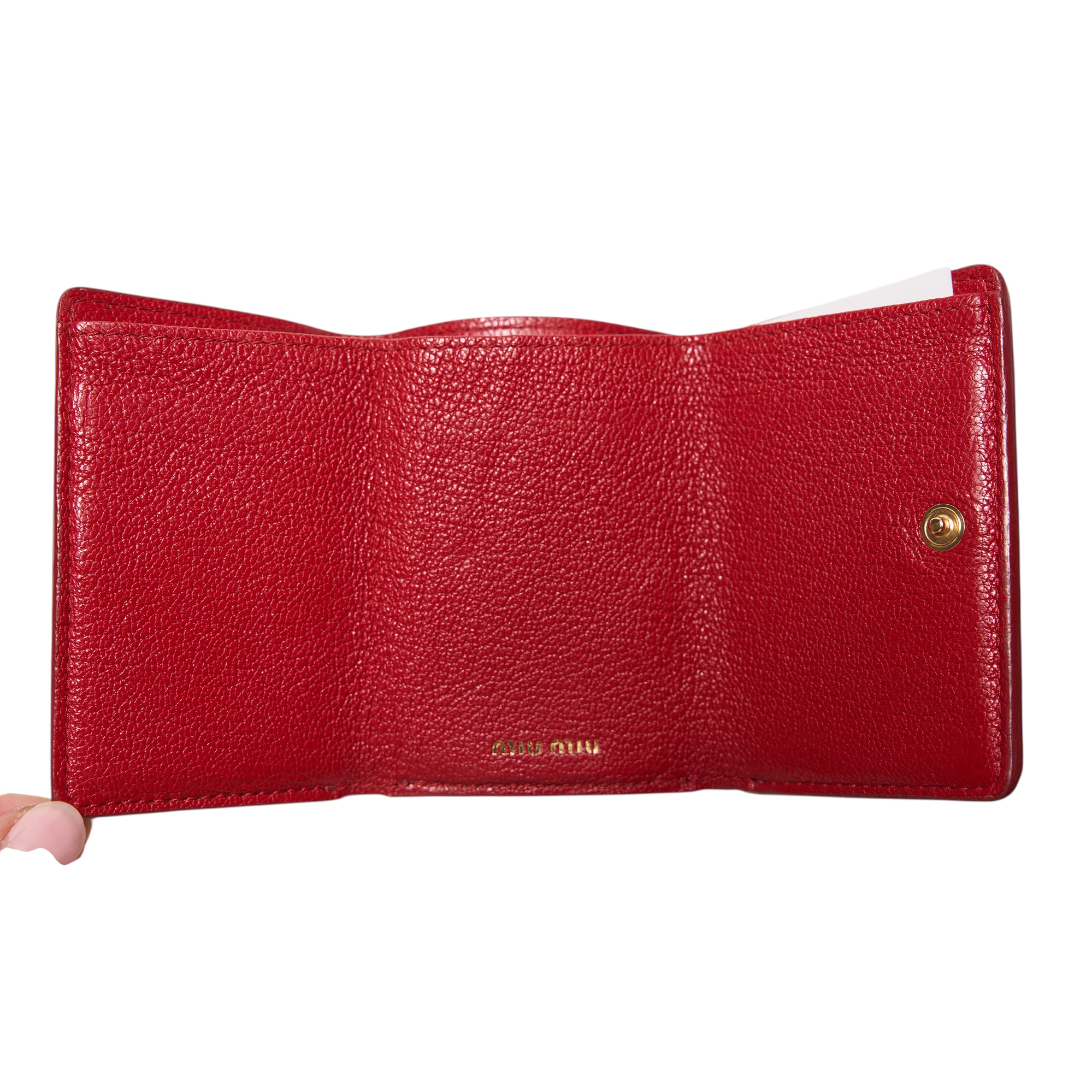 miu miu black heart mini wallet