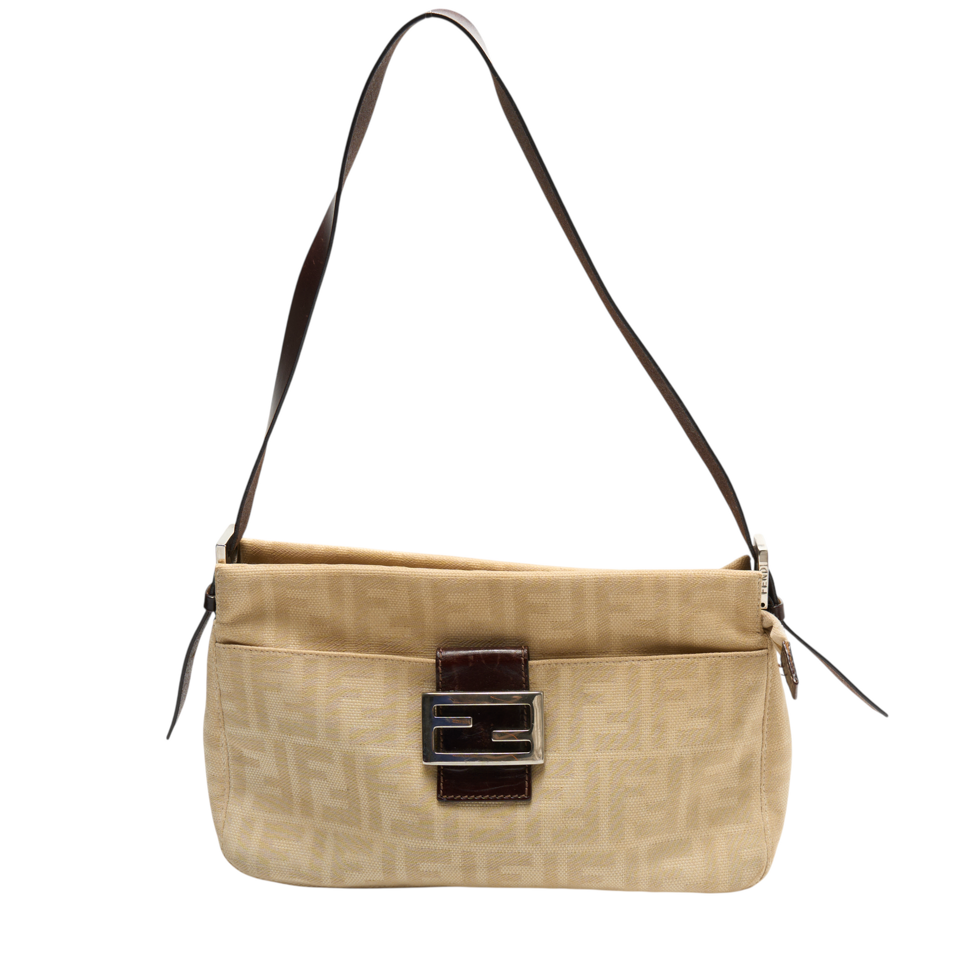 fendi 2000s cream baguette bag