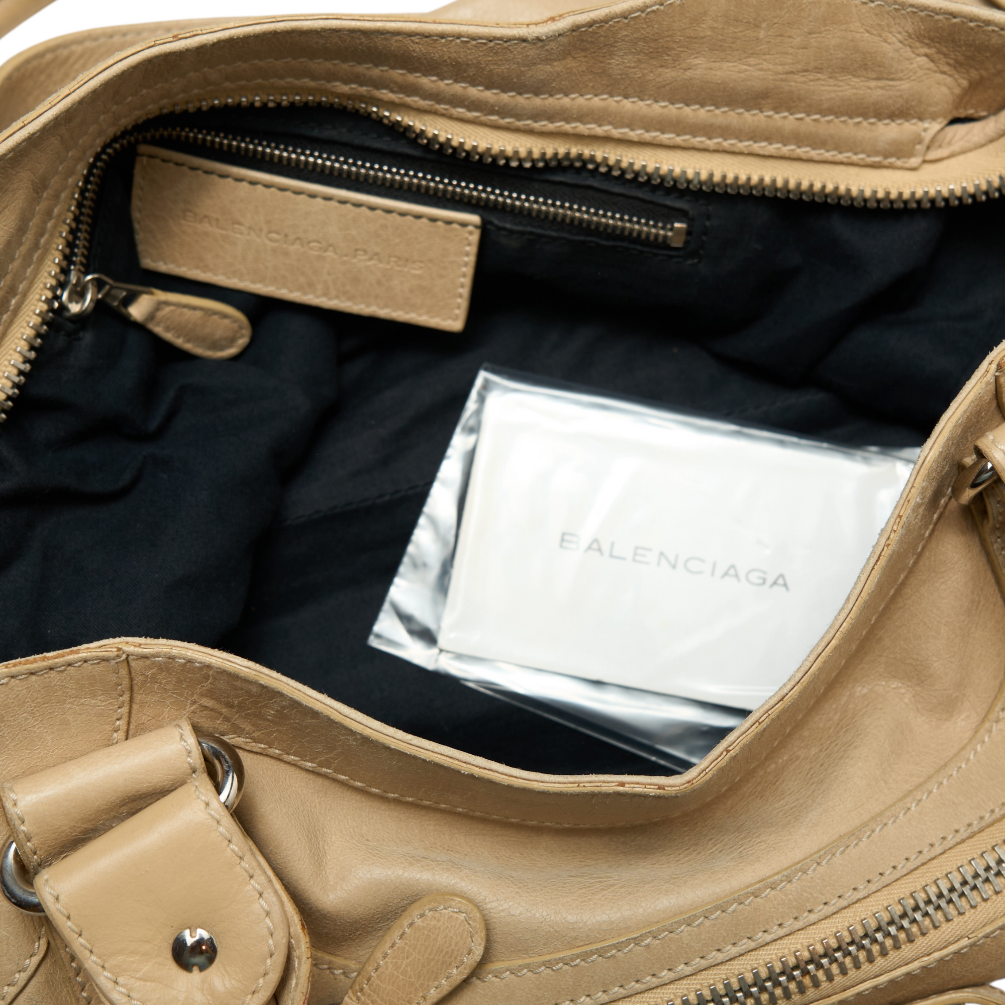 balenciaga 2000s cream city bag