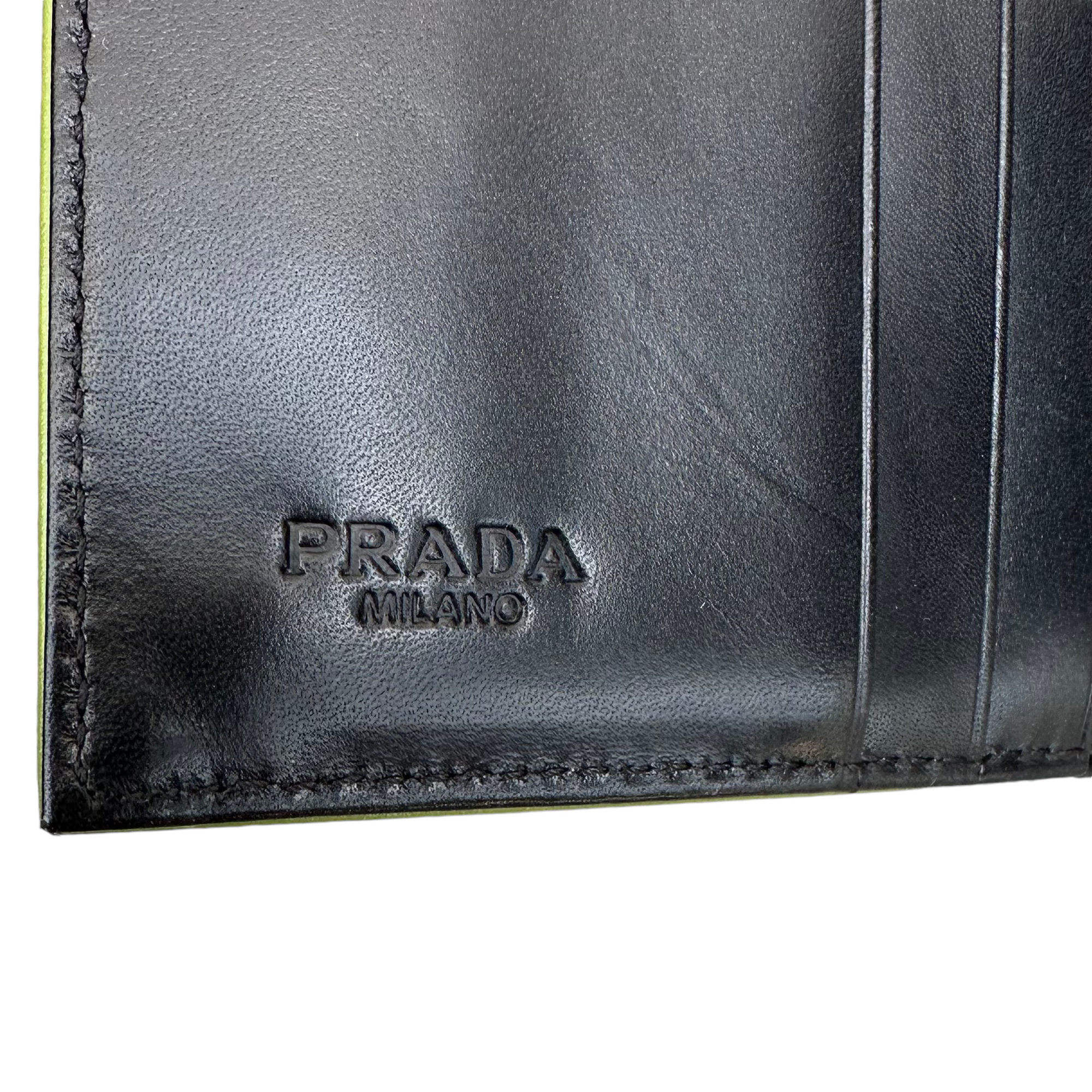 prada 2000s black bow wallet