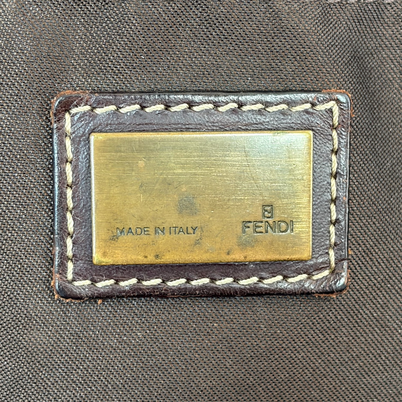 fendi 2000s denim tote bag
