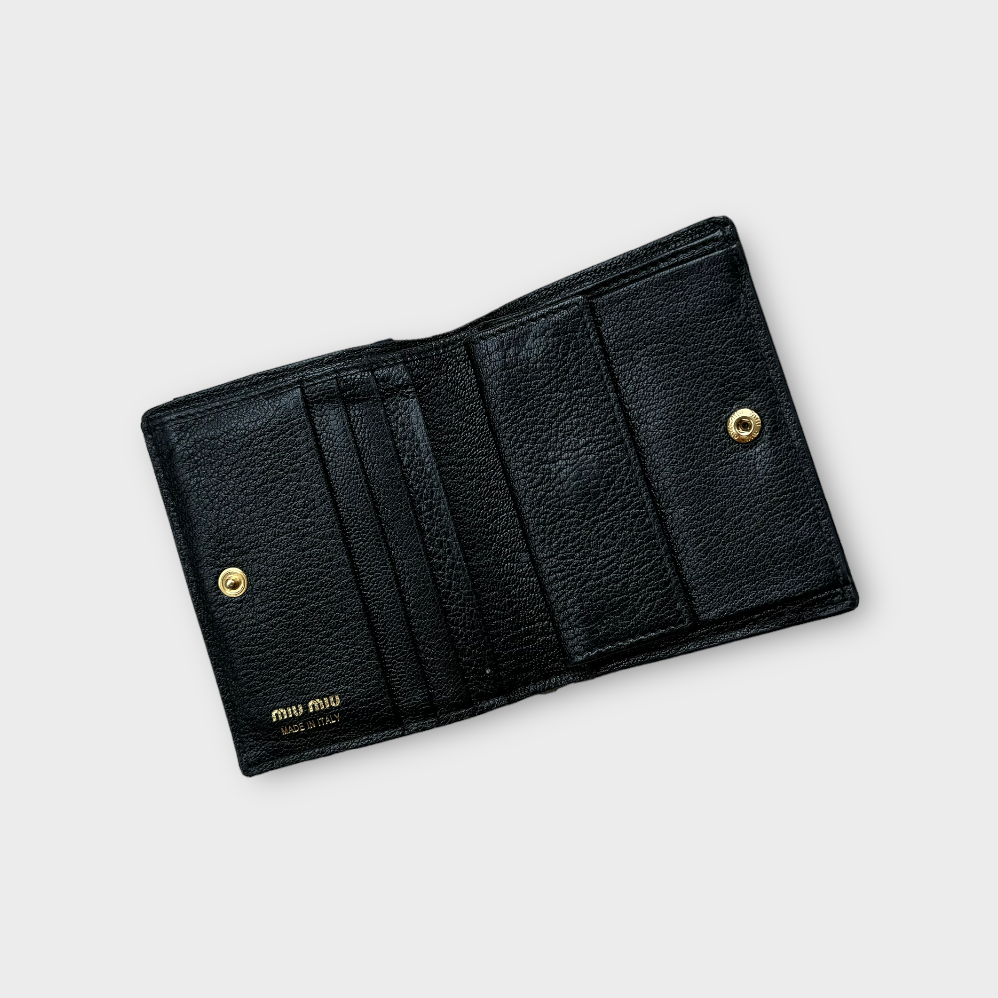 miu miu black bow wallet