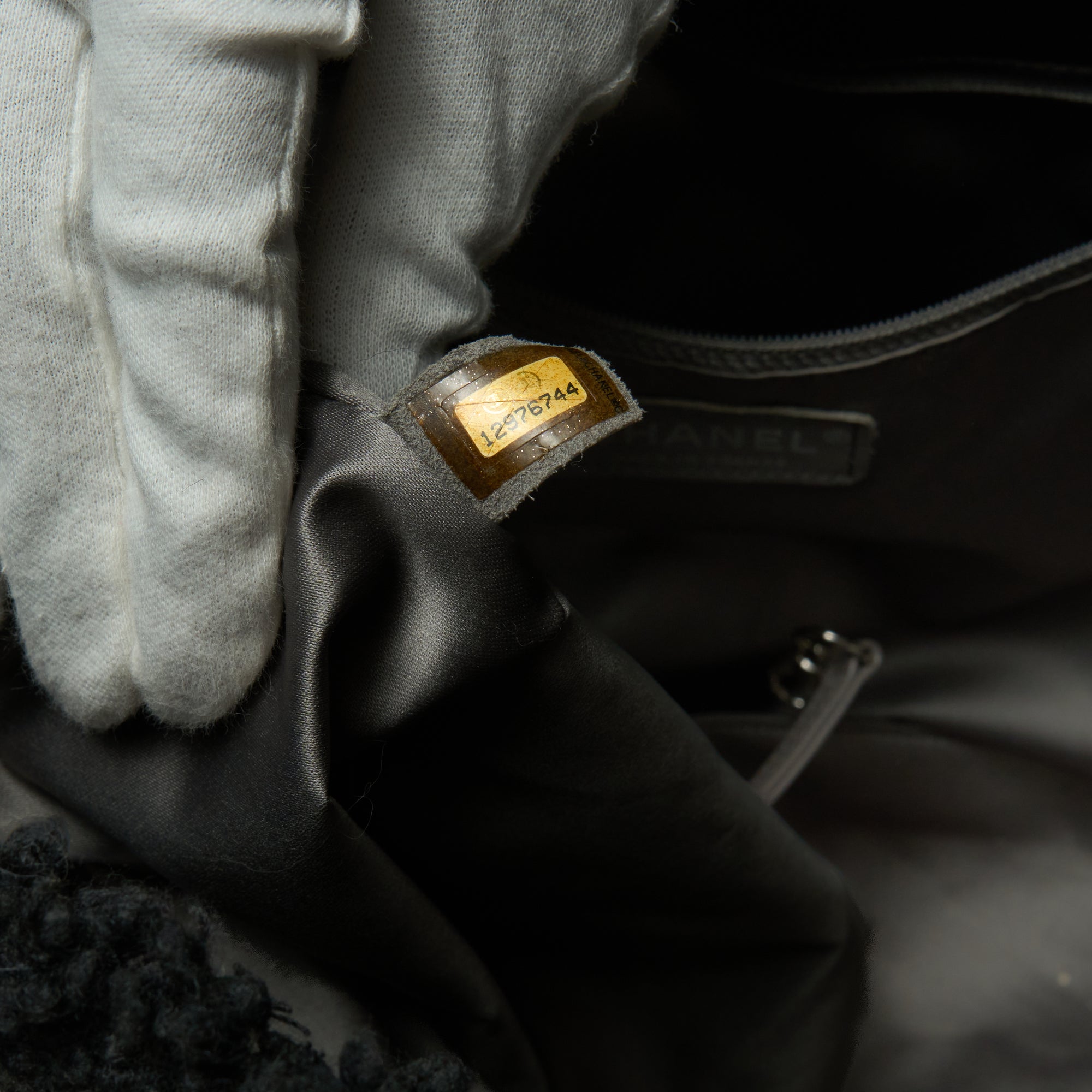 chanel 2000s black tote bag