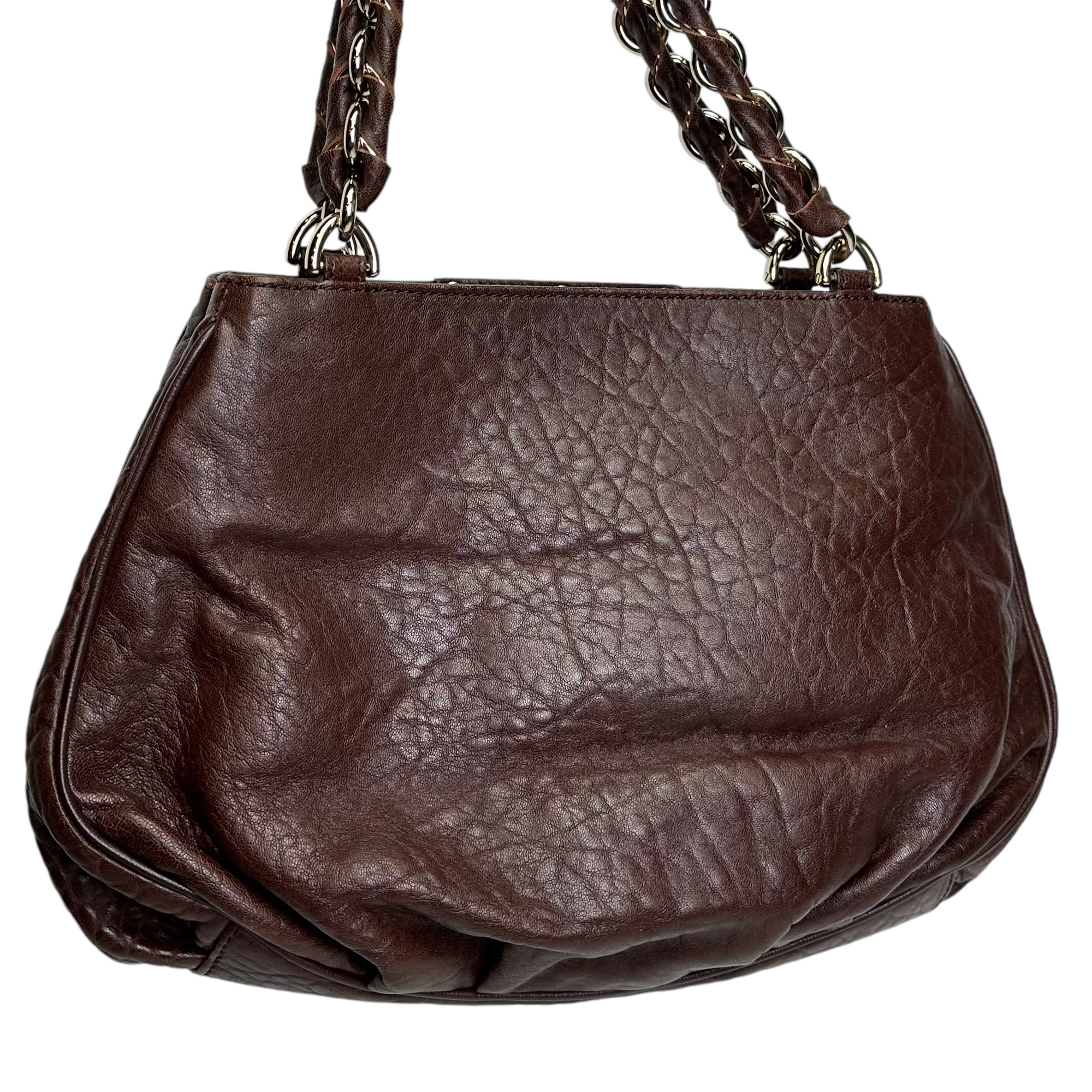 fendi 2000s brown shoulder bag