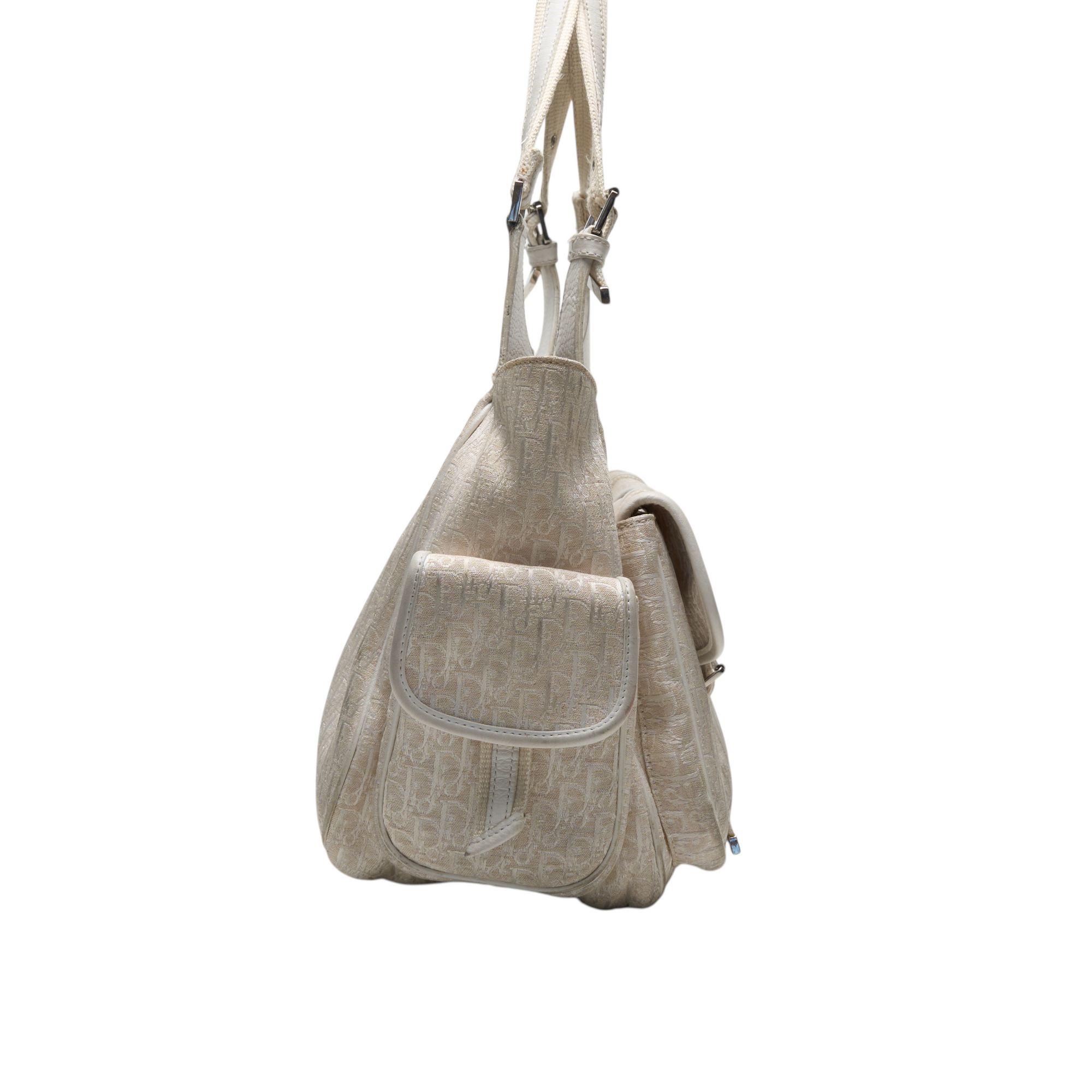 christian dior 2000s white trotter bag