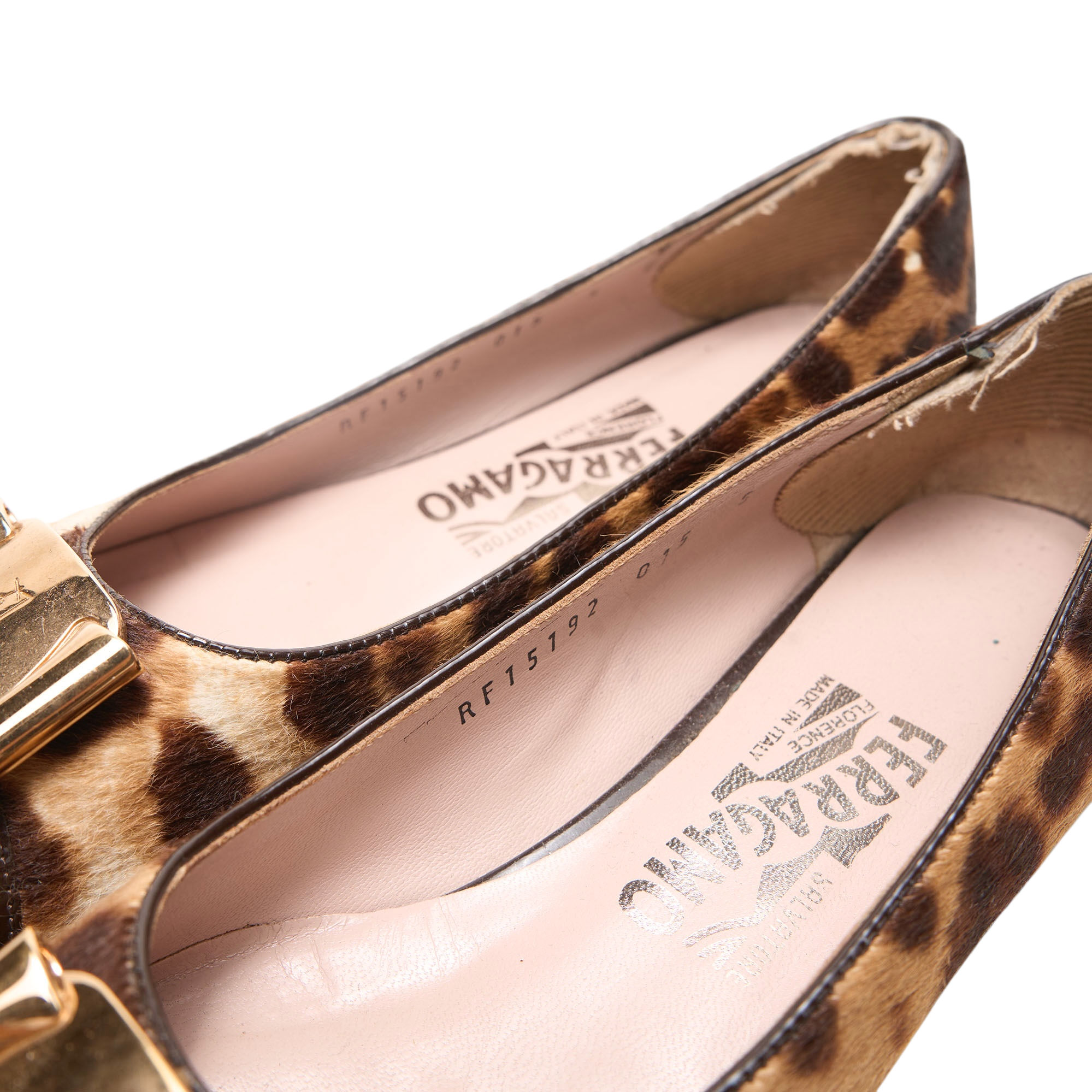 salvatore ferragamo 2000s leopard ballet flats