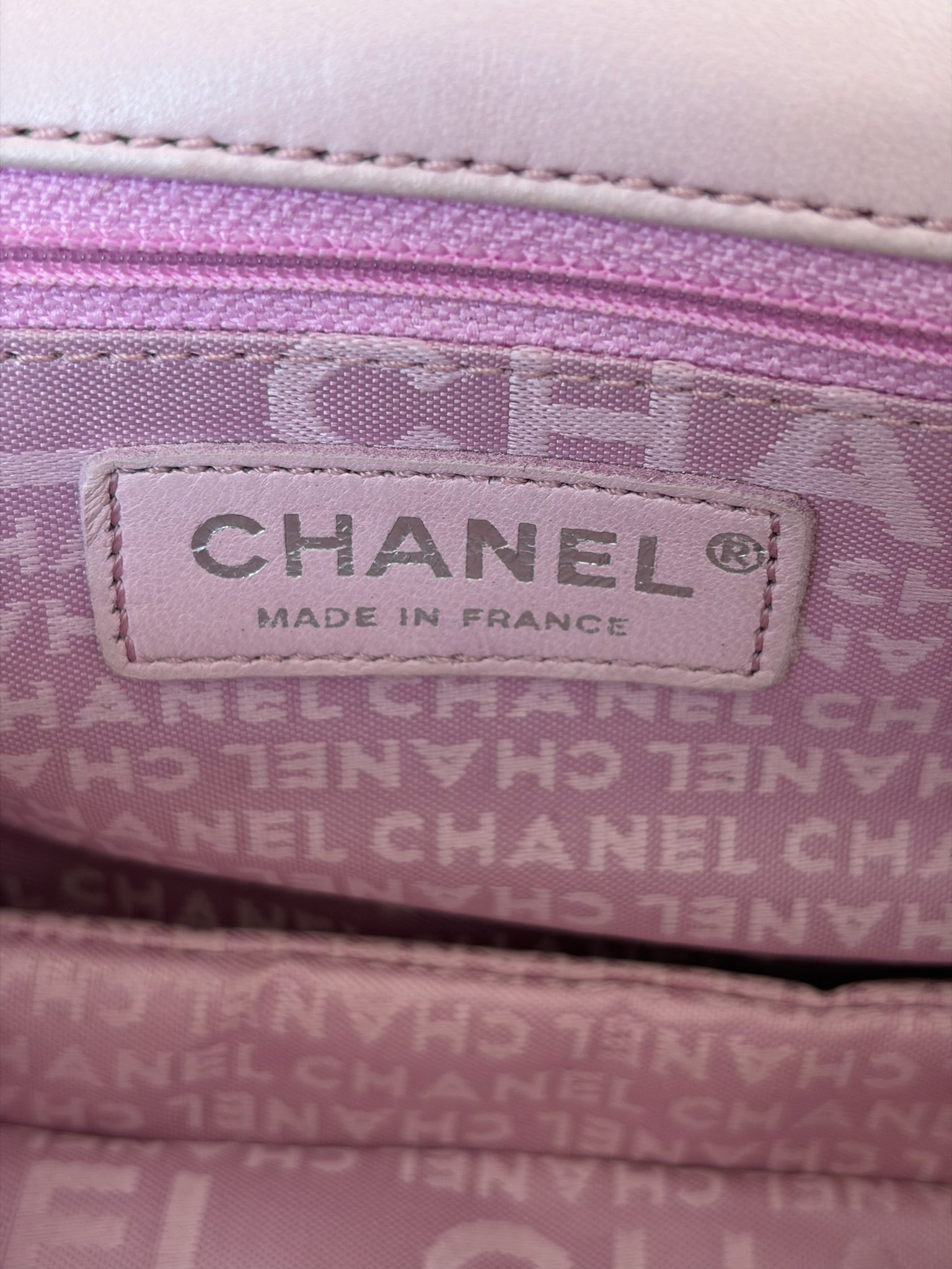 chanel 2000s pastel tweed bag