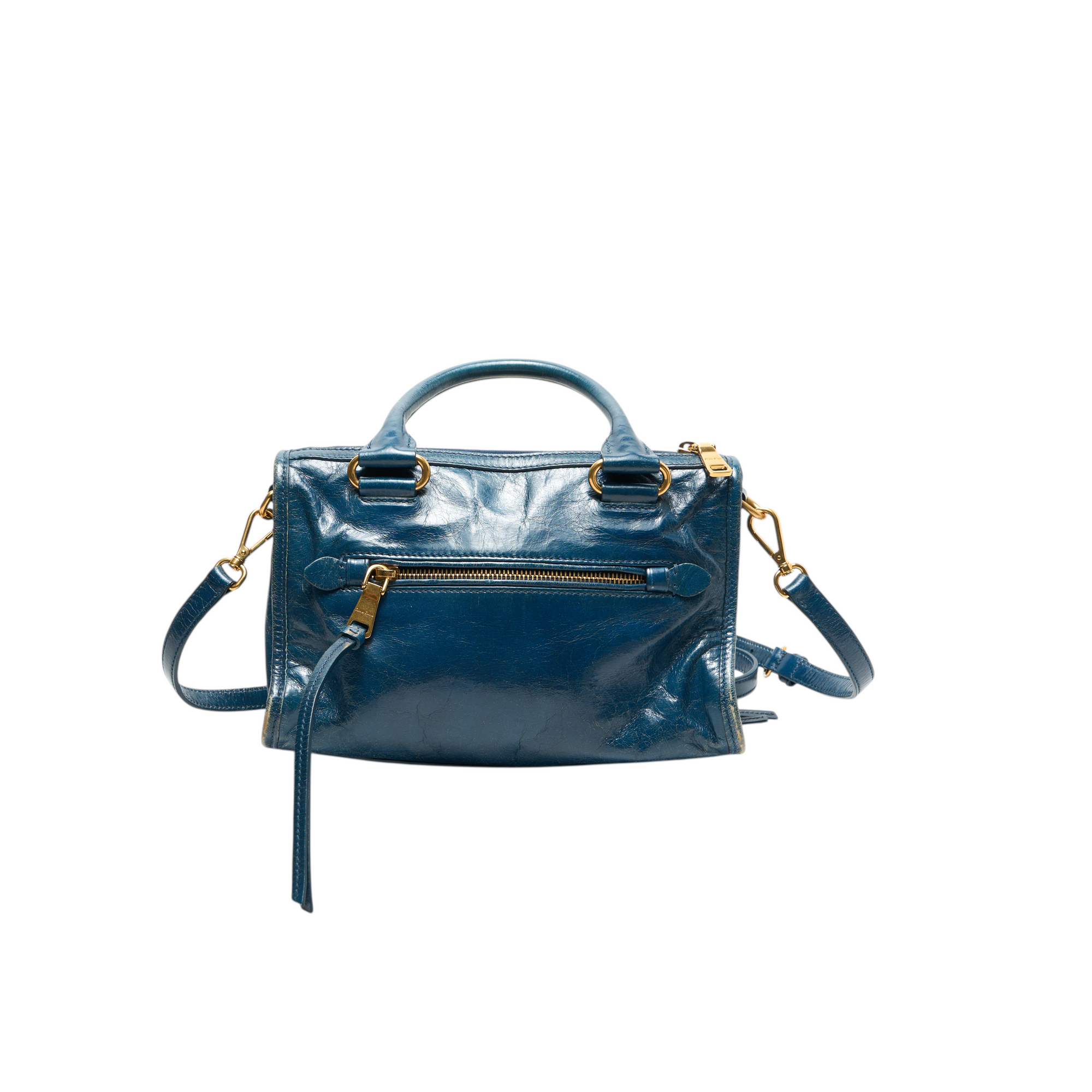 miu miu 2000s blue mini vitello bag