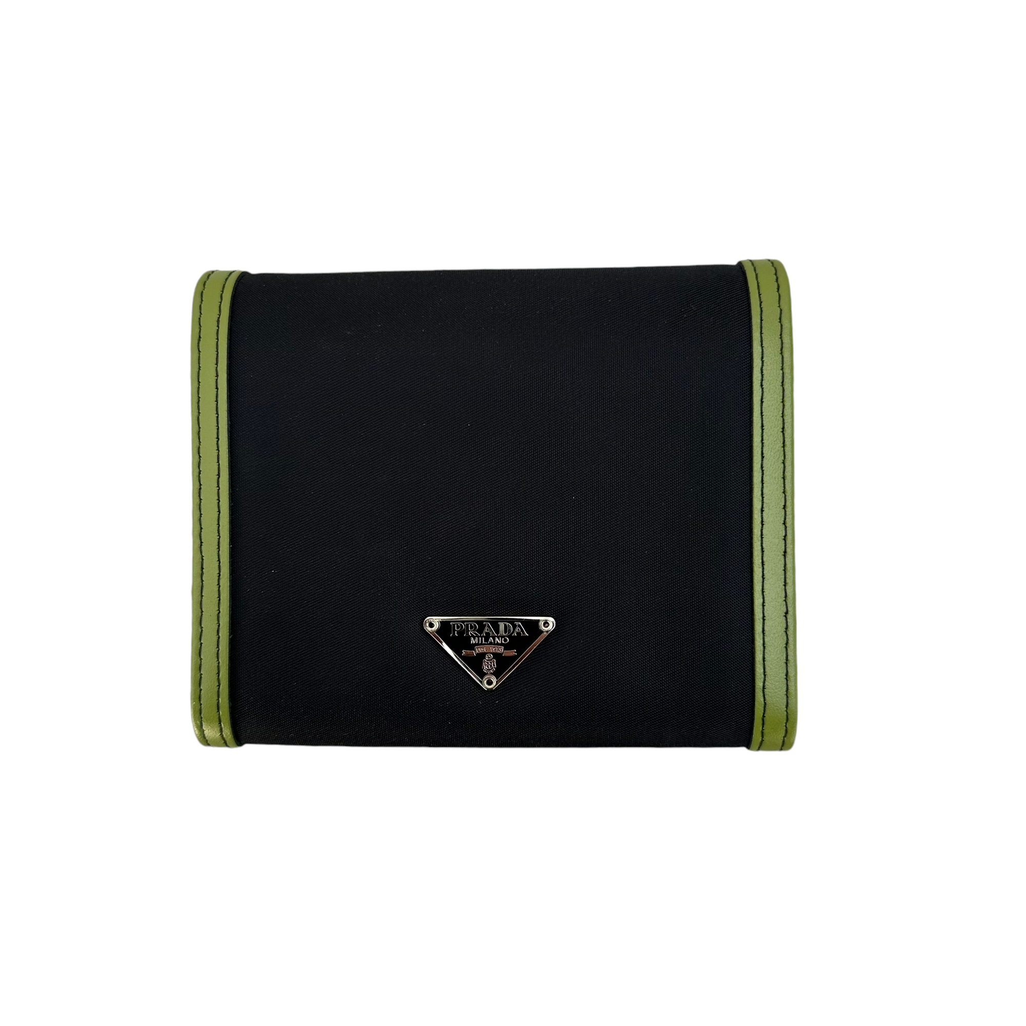 prada 2000s black bow wallet