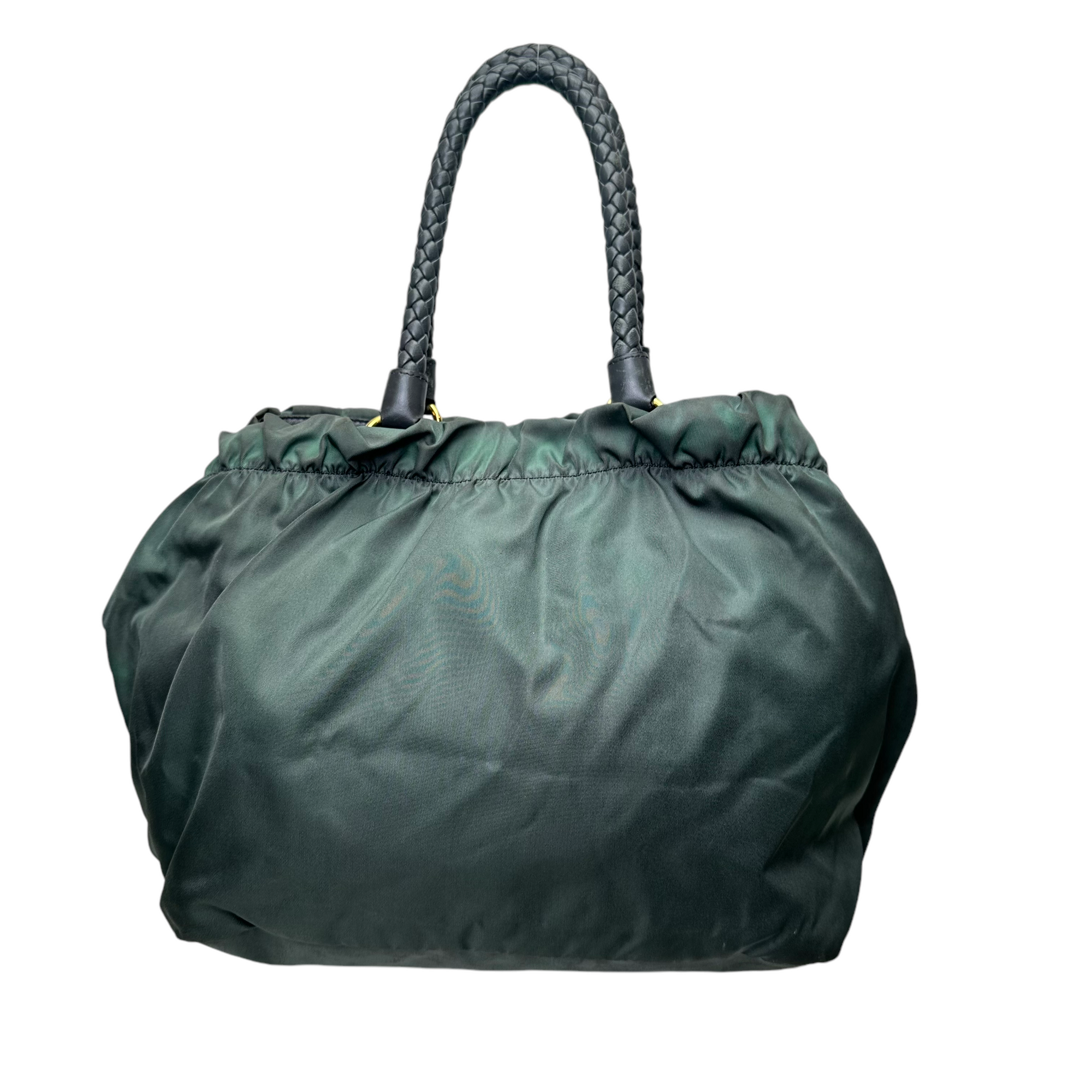 prada 2000s green shoulder bag