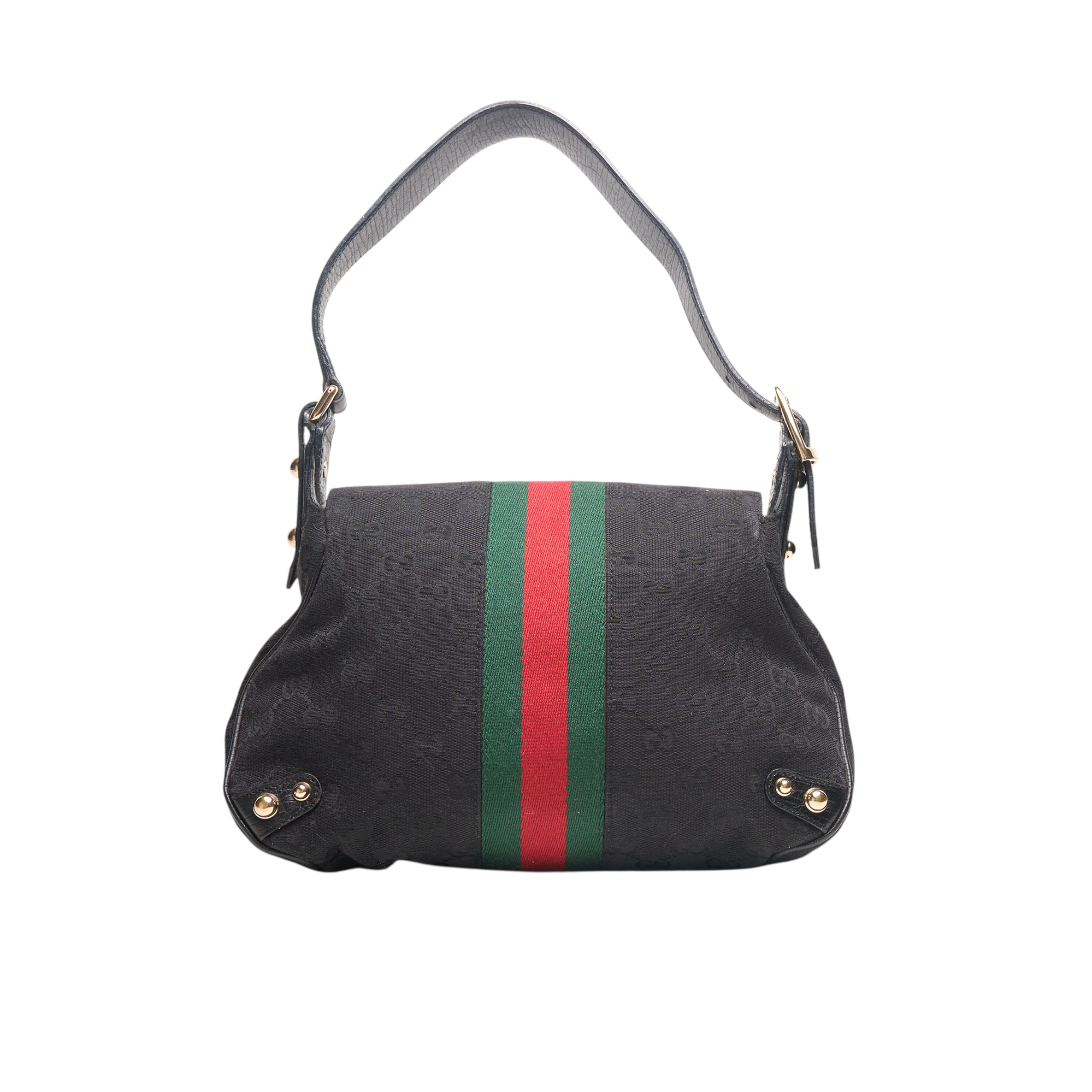 gucci 2000s black horsebit bag