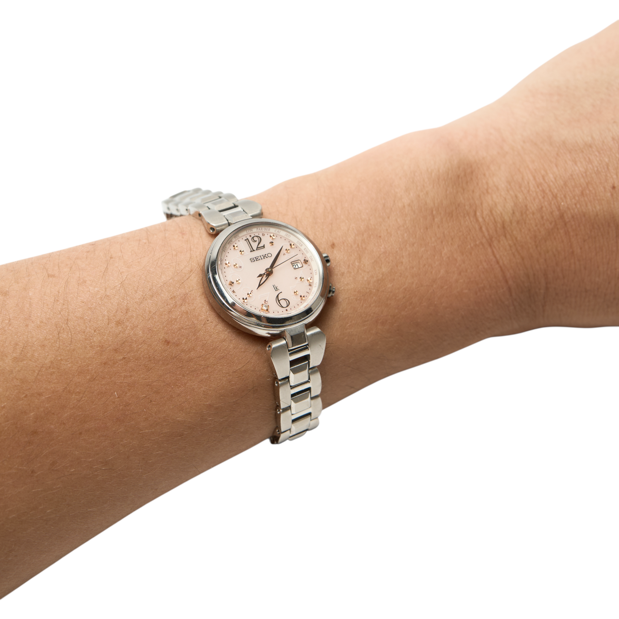 seiko 2000s pink watch