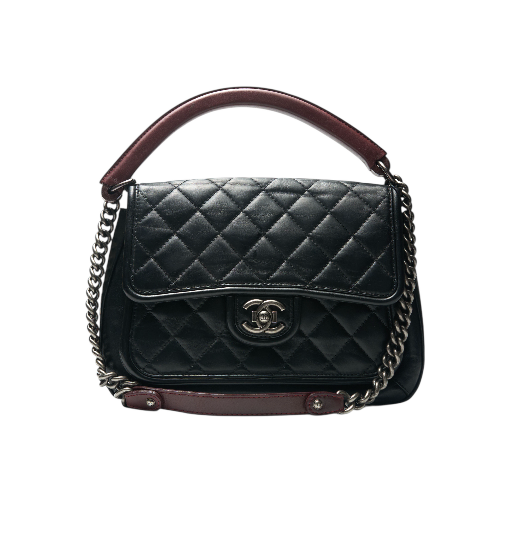 chanel 2010s black shoulder bag