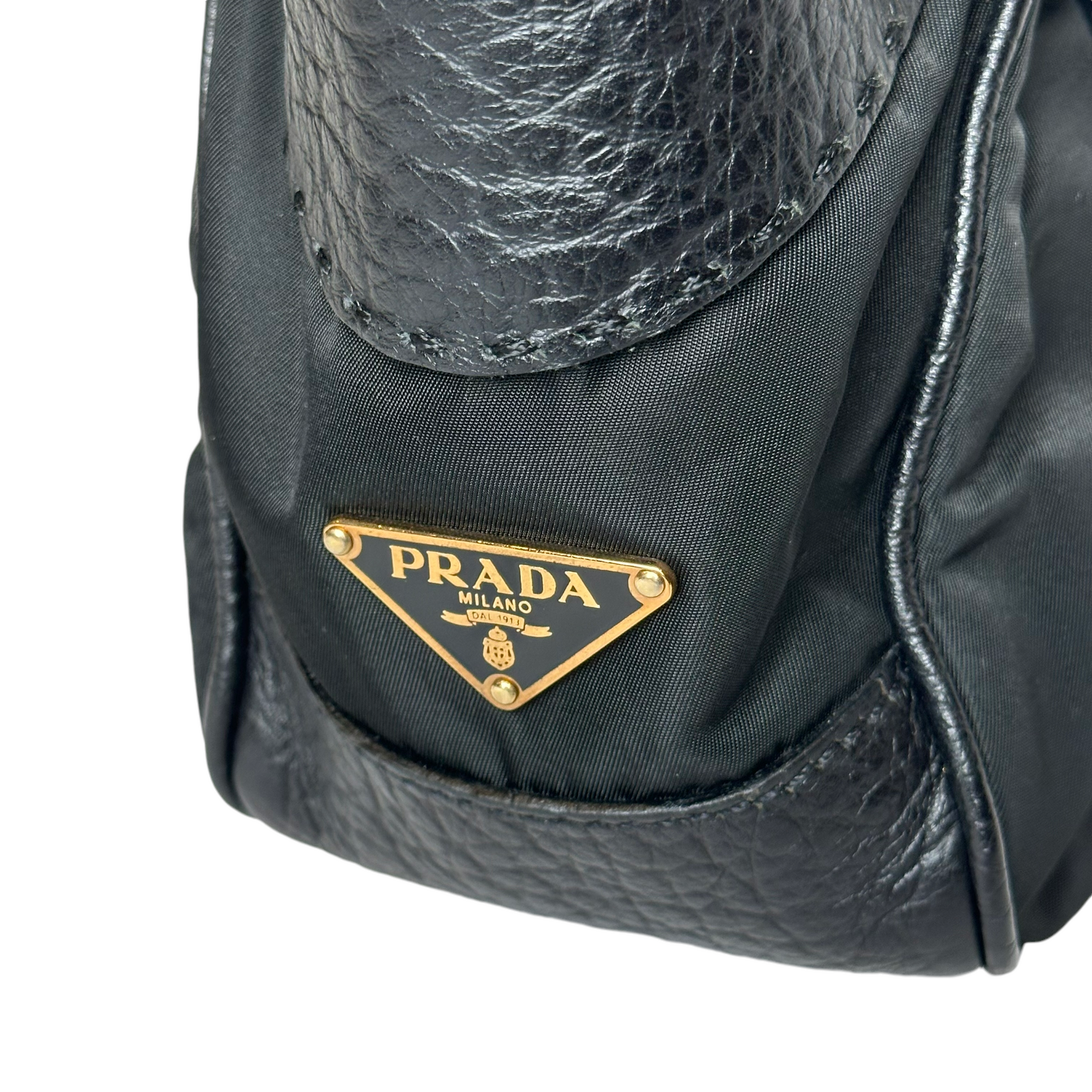 prada 2000s black shoulder bag