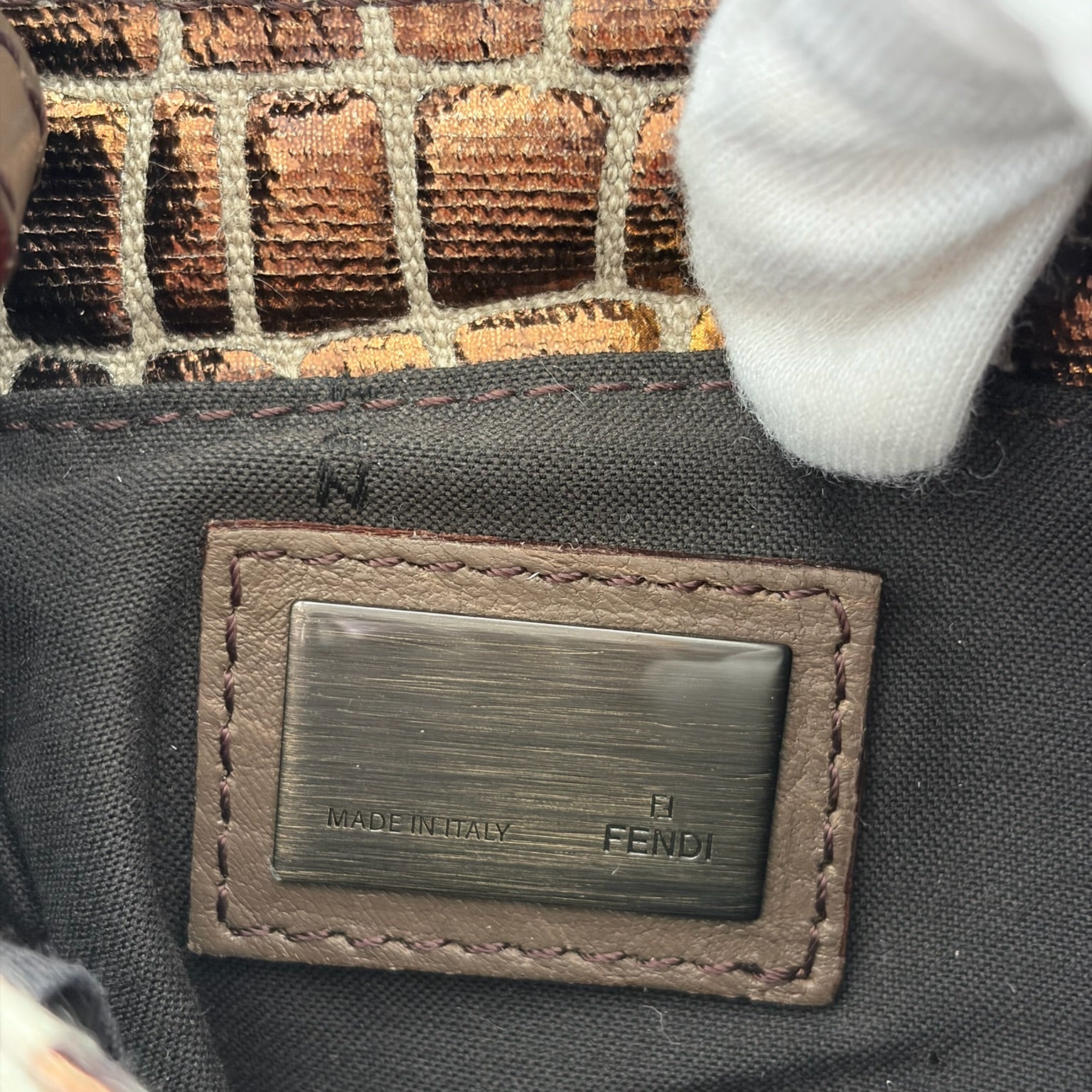 fendi 2000s mini crocodile chef bag