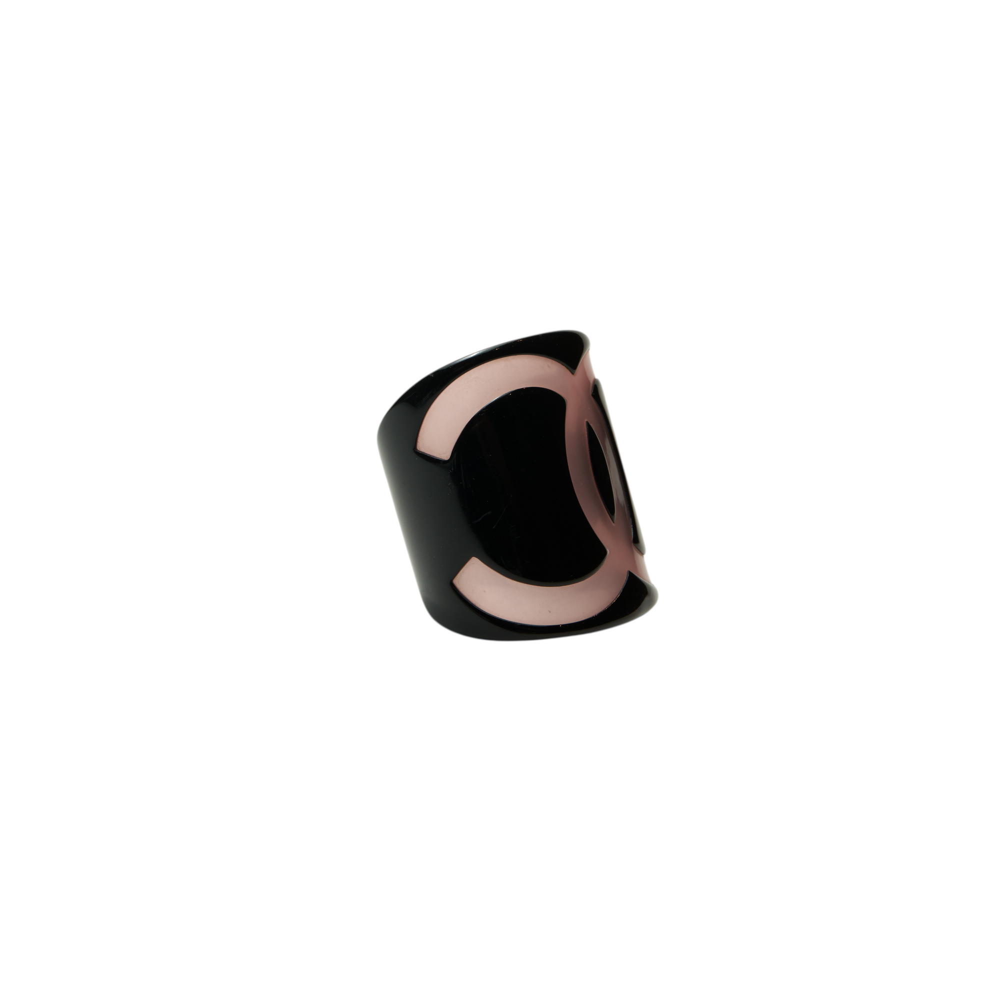 chanel 2000s pink resin bracelet cuff
