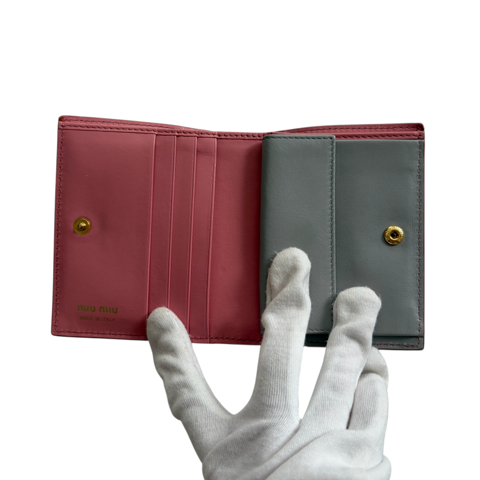 miu miu pink bow wallet