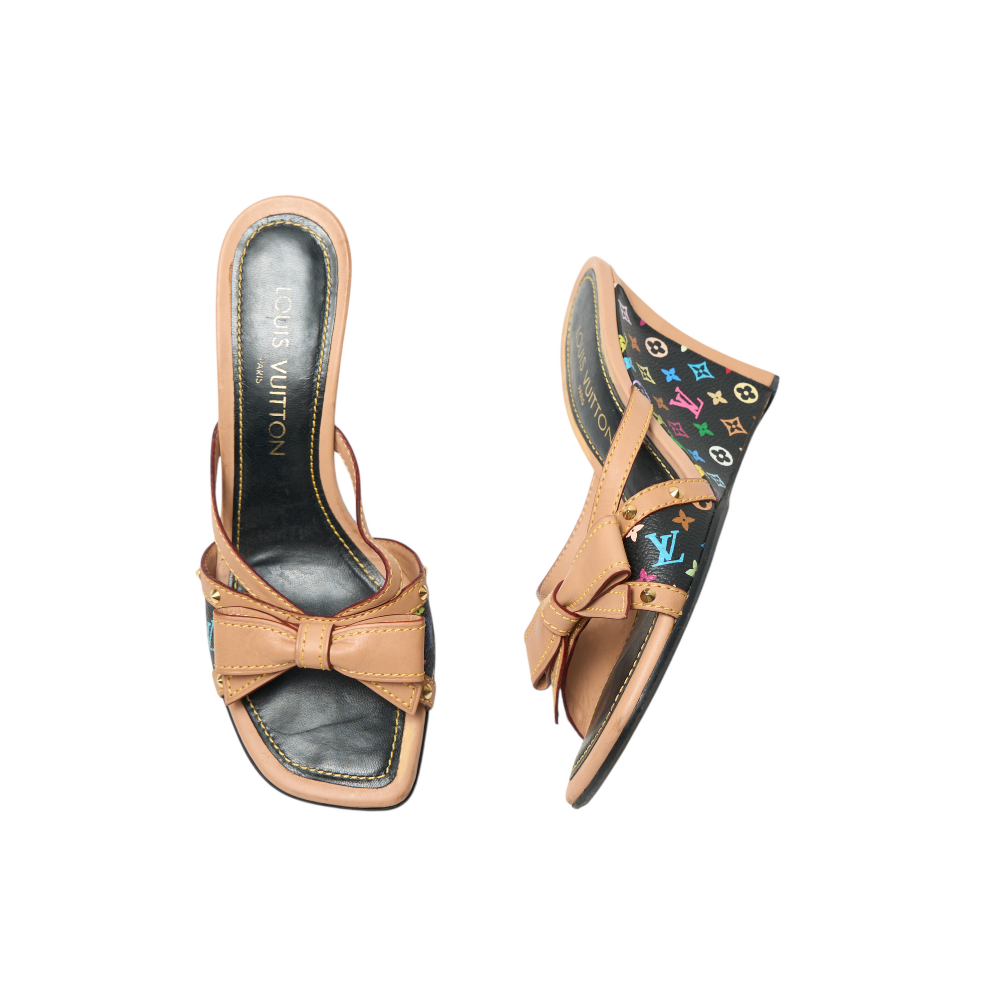 louis vuitton 2000s murakami wedge heels