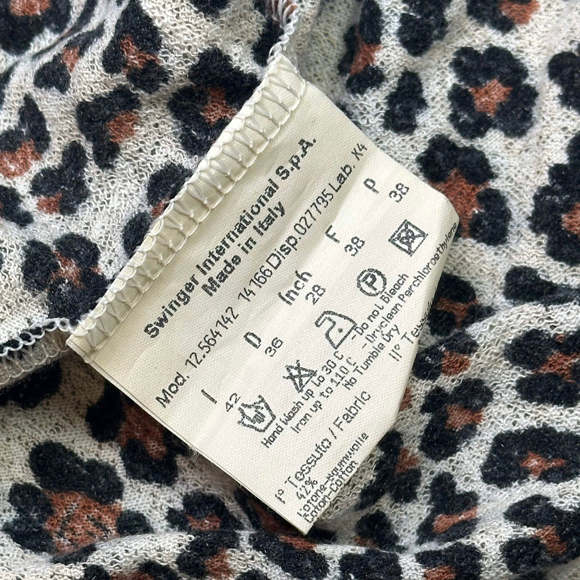 fendi 2000s leopard v-neck top