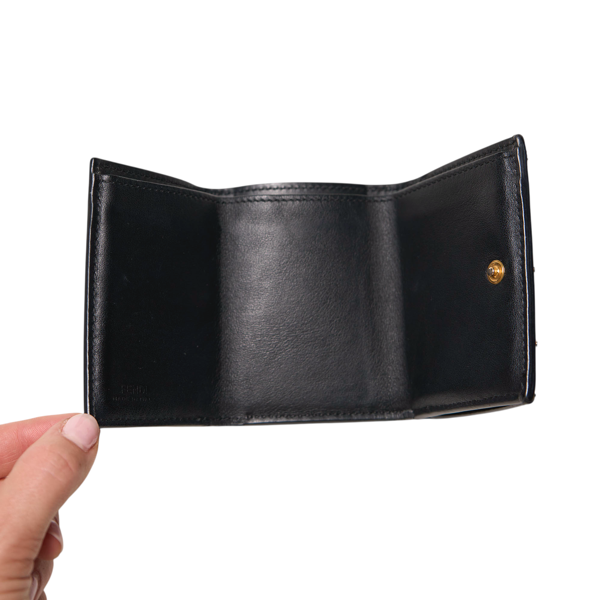 fendi black mini wallet