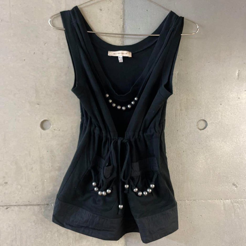 see by chloé black tank top