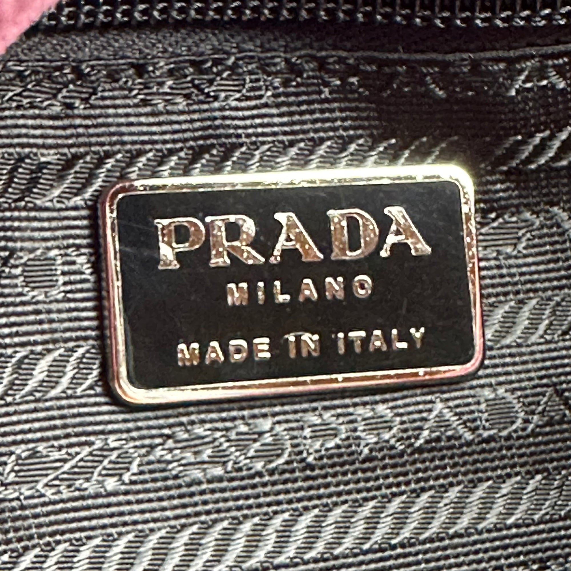 prada 2000s pink shoulder bag