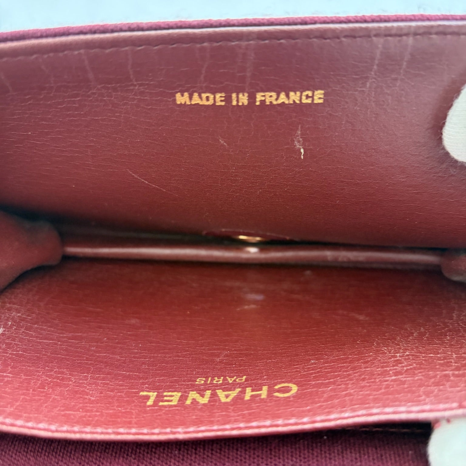 chanel burgundy wallet on chain bag