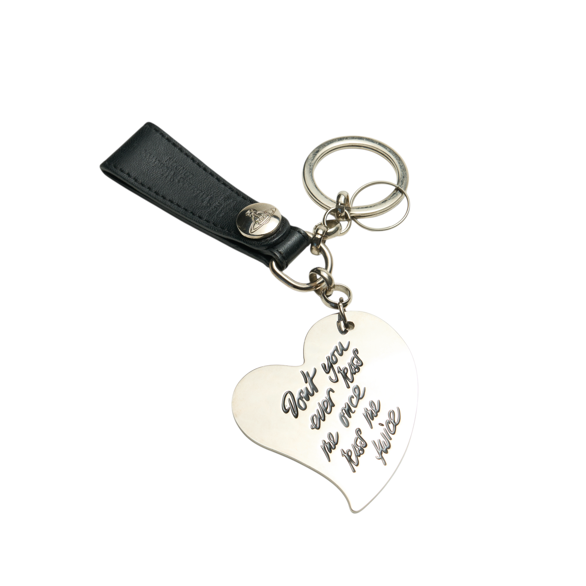 vivienne westwood silver heart keychain