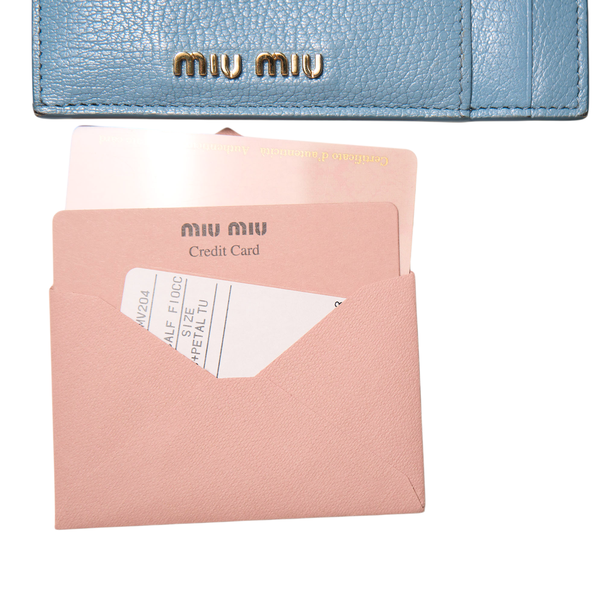 miu miu blue cardholder