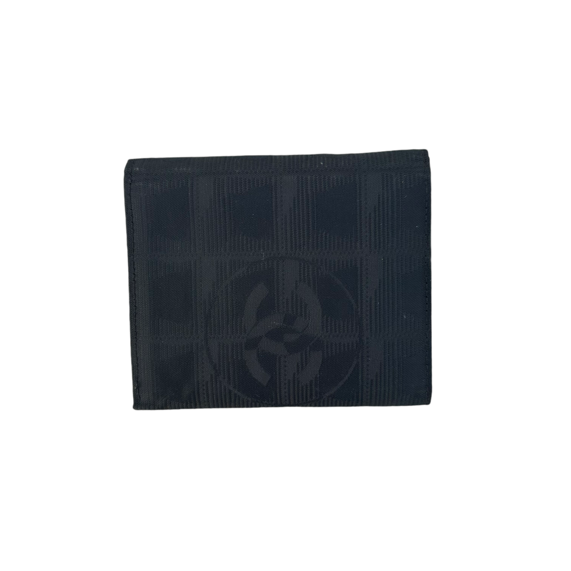 chanel 2000s black wallet