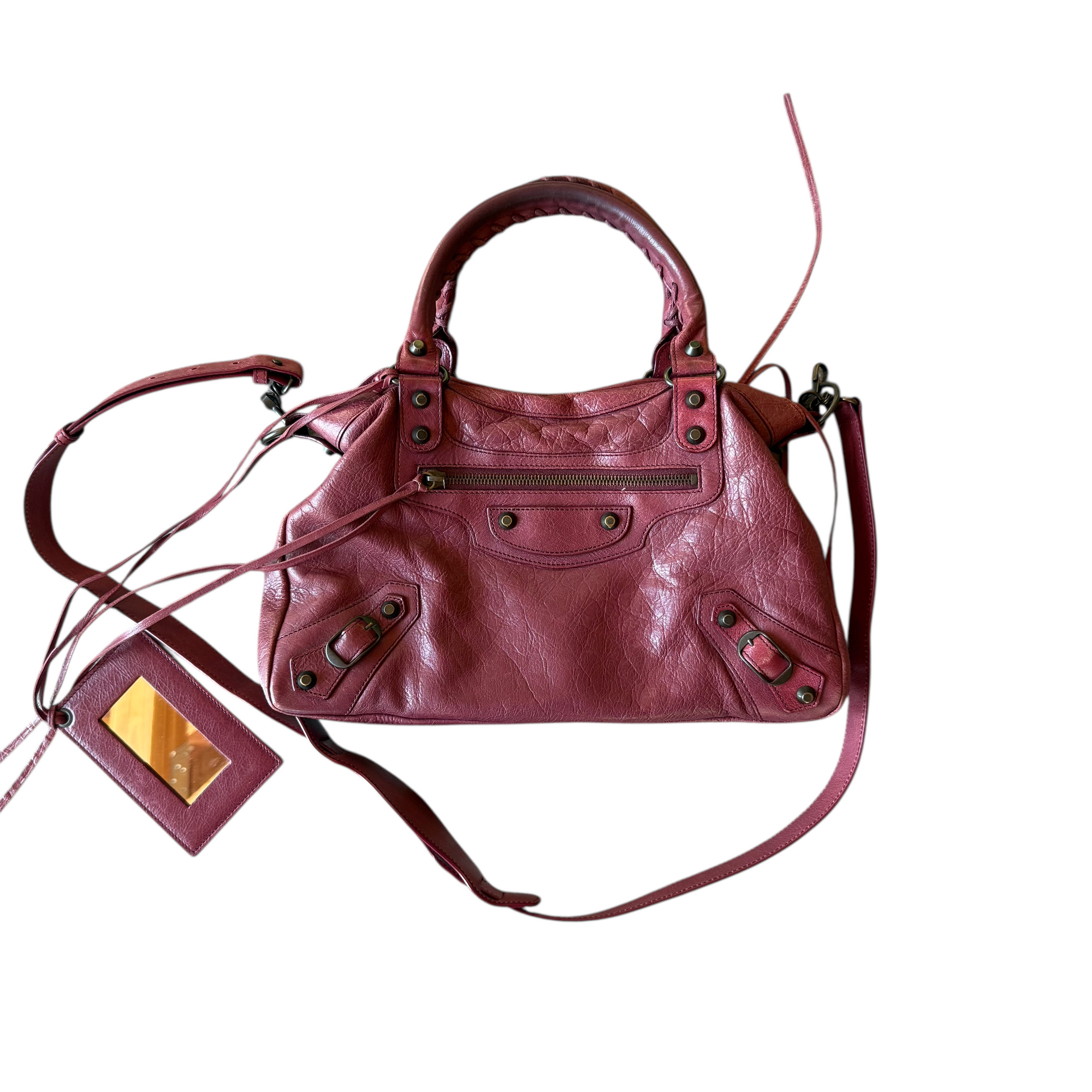 balenciaga 2000s red city bag