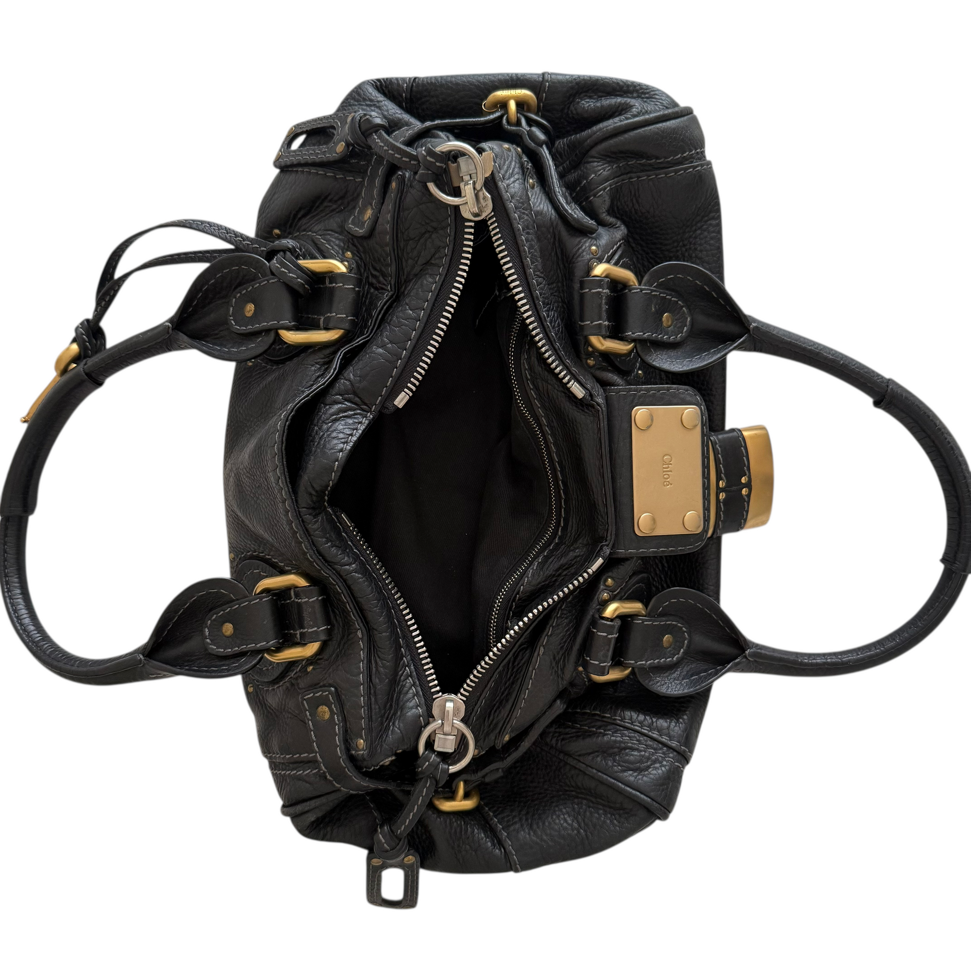chloé 2000s black paddington bag