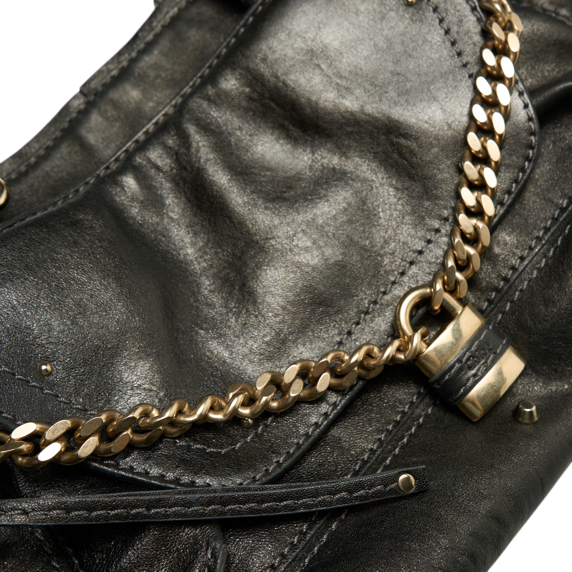 chloé 2000s black paddington bag