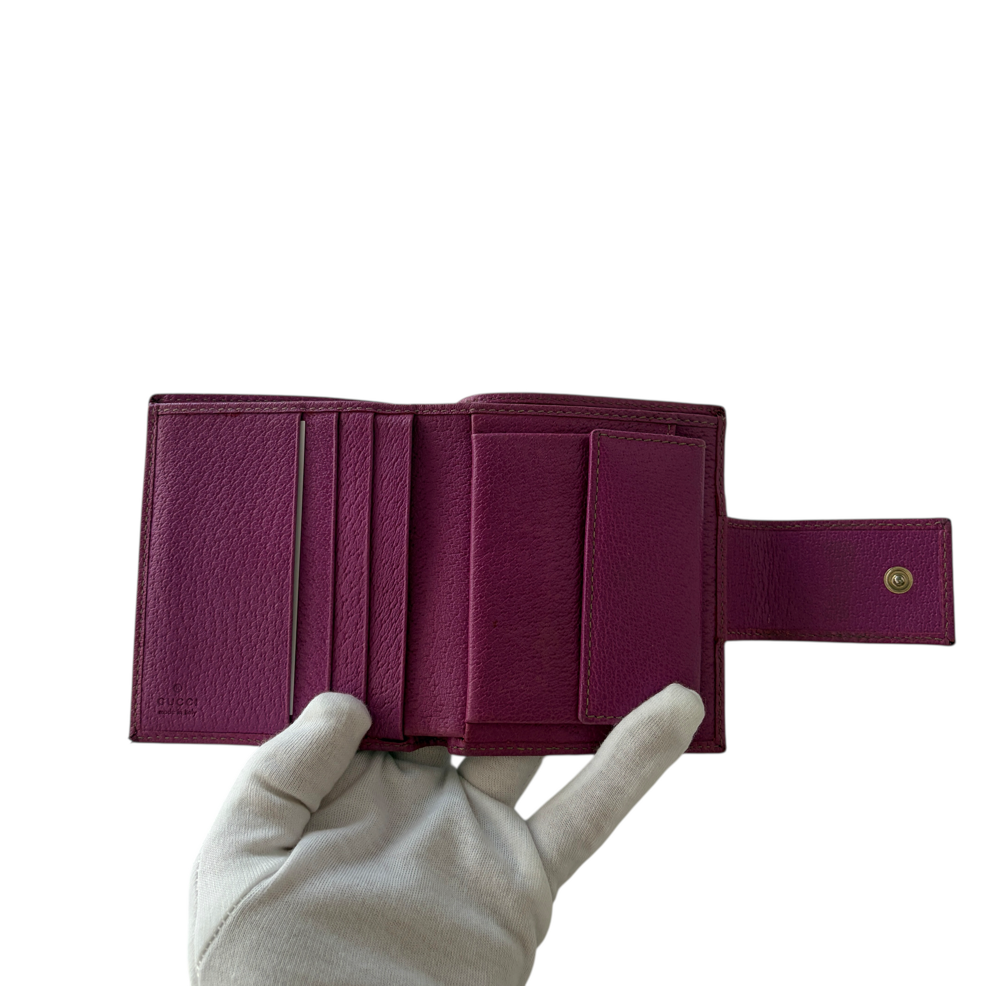 gucci 2000s purple wallet