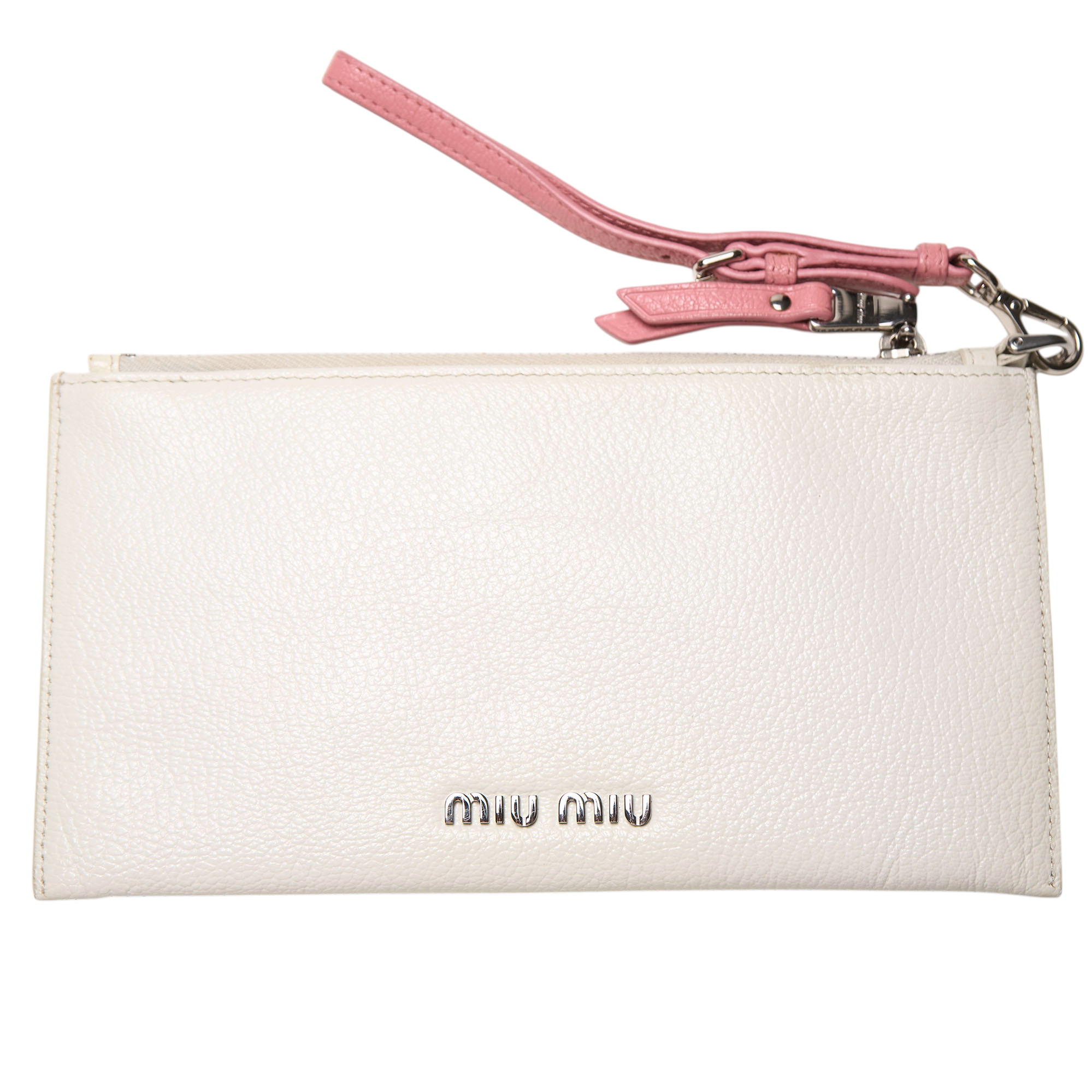 miu miu white cat wallet