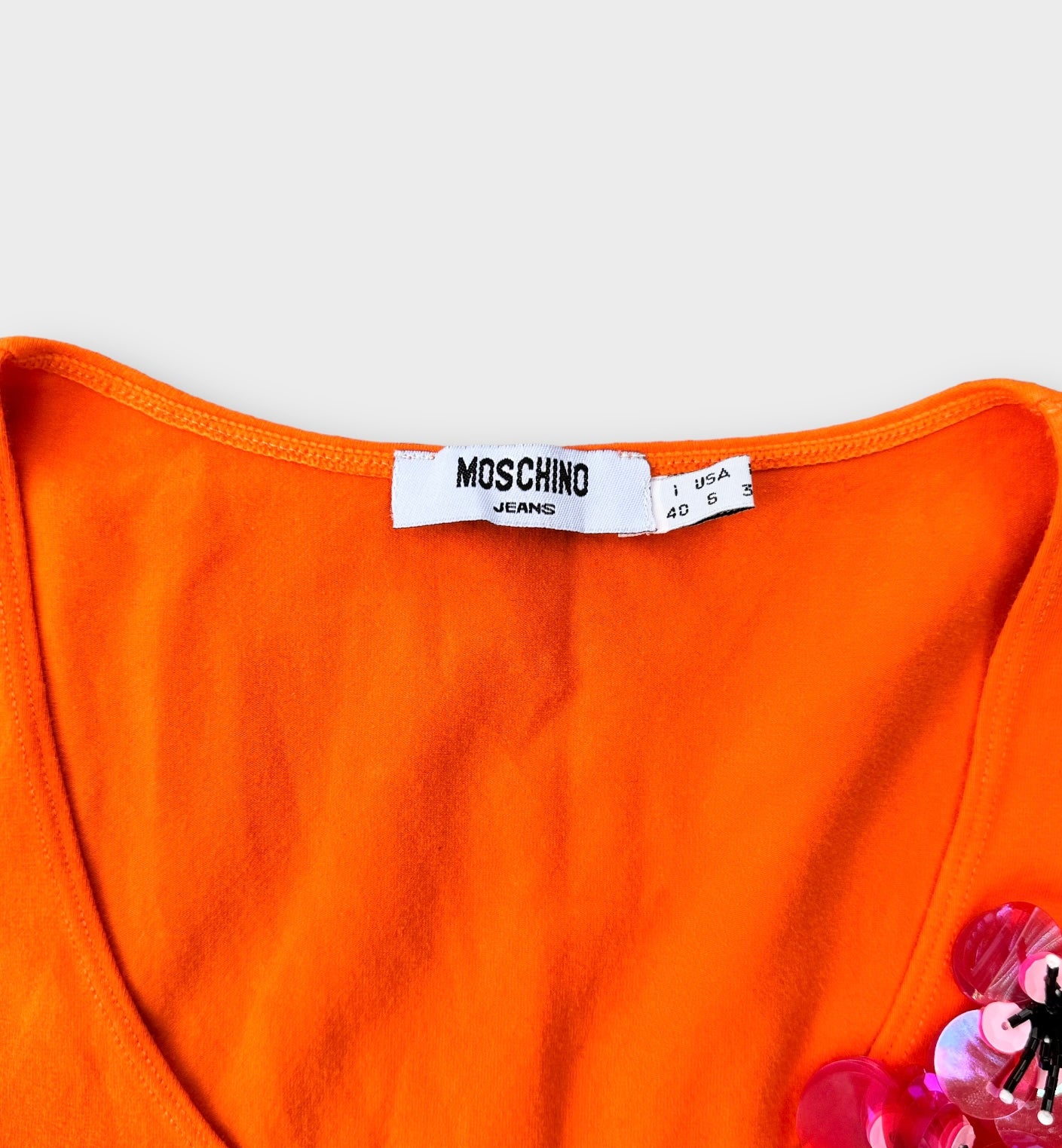 moschino 2000s orange tank top