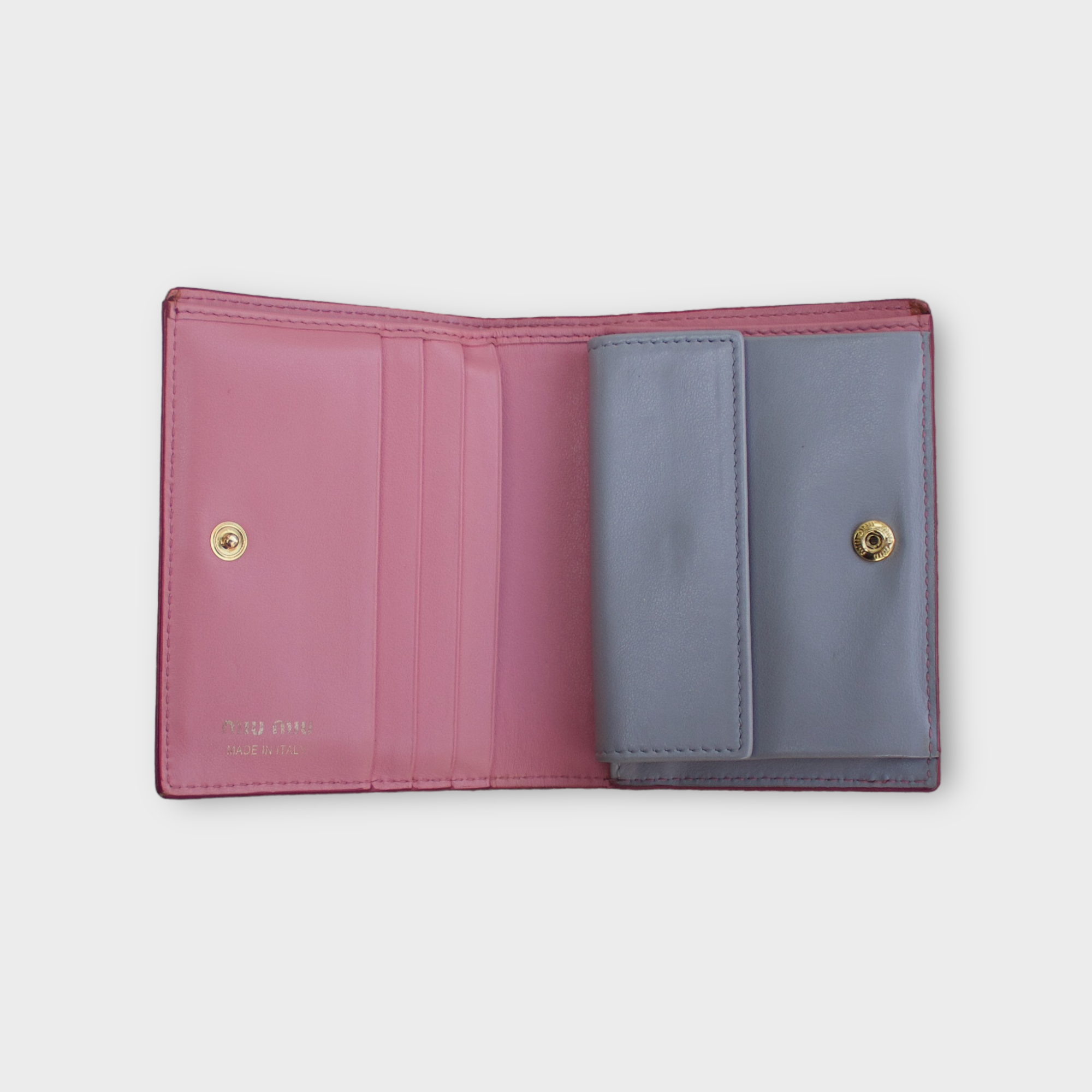 miu miu pink bow wallet